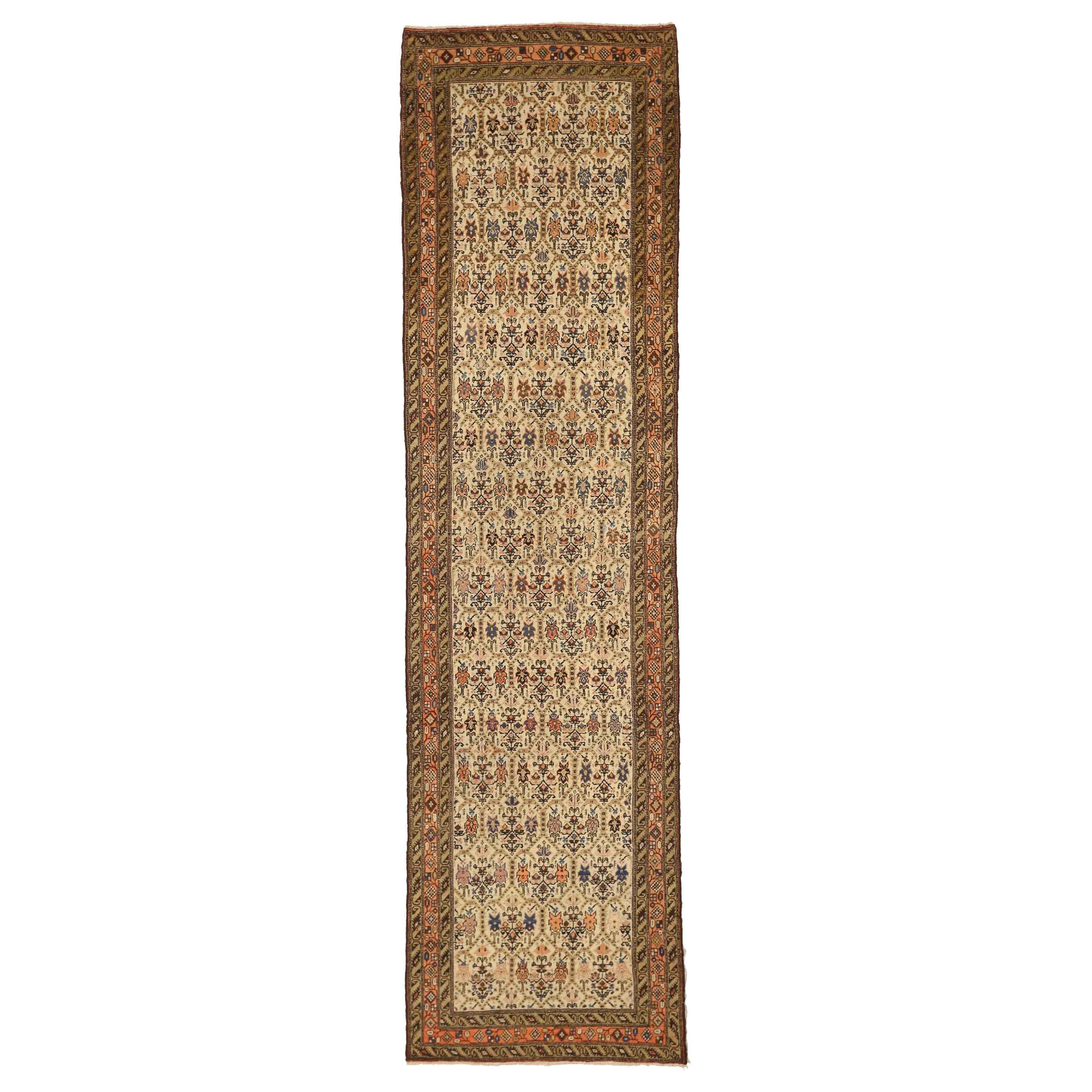 Antique Persian Rug Malayer Design with Rich Floral Patterns, circa 1930s