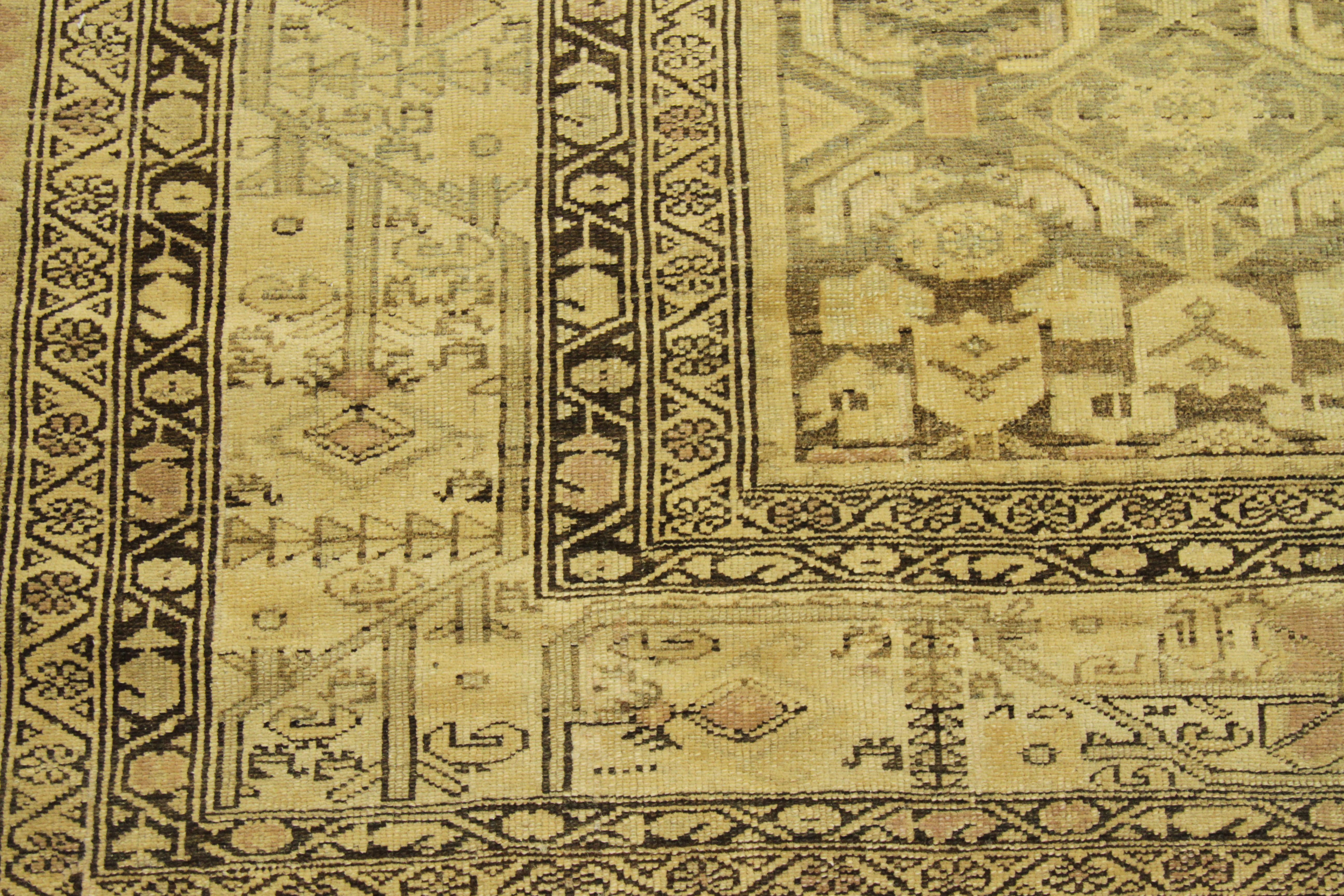 Persian Rug Malayer Style with Beige & Brown Design Patterns, circa 1930s For Sale 3