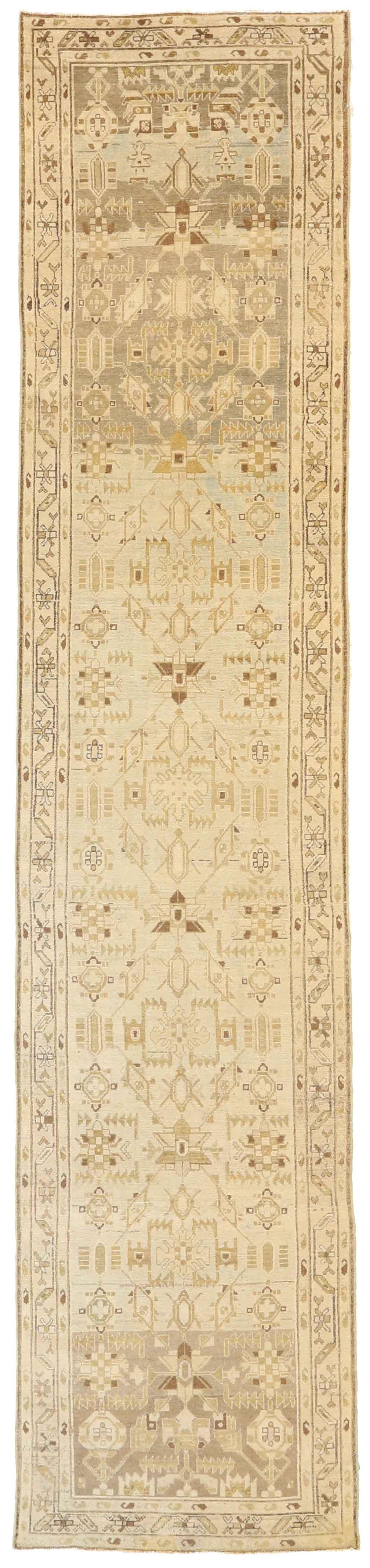 Wool Antique Persian Rug Malayer Style with Delightful Scarab Details, circa 1940s For Sale