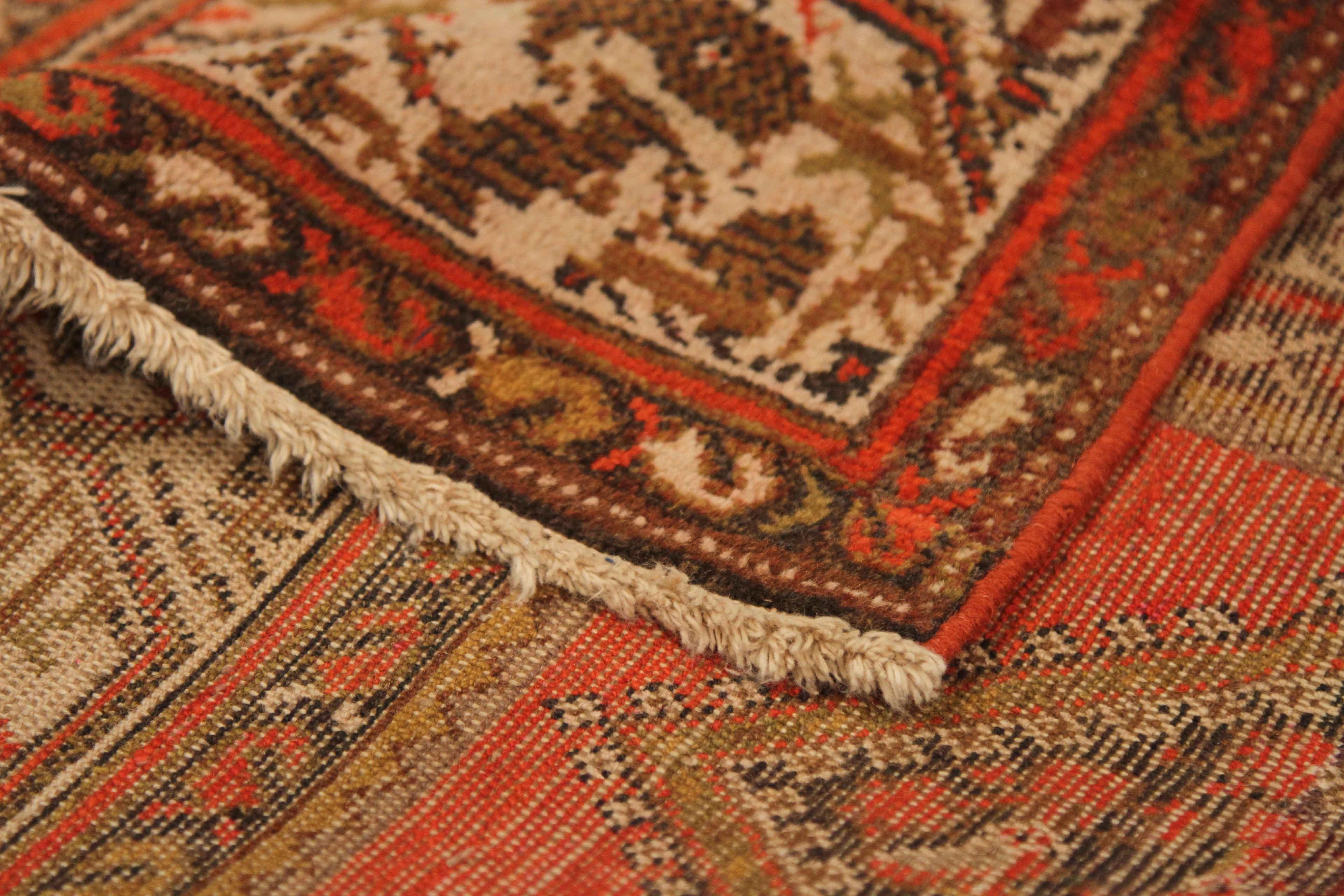 Hand-Knotted Antique Persian Rug Malayer Style with Enchanting Geometric Details, circa 1930s For Sale