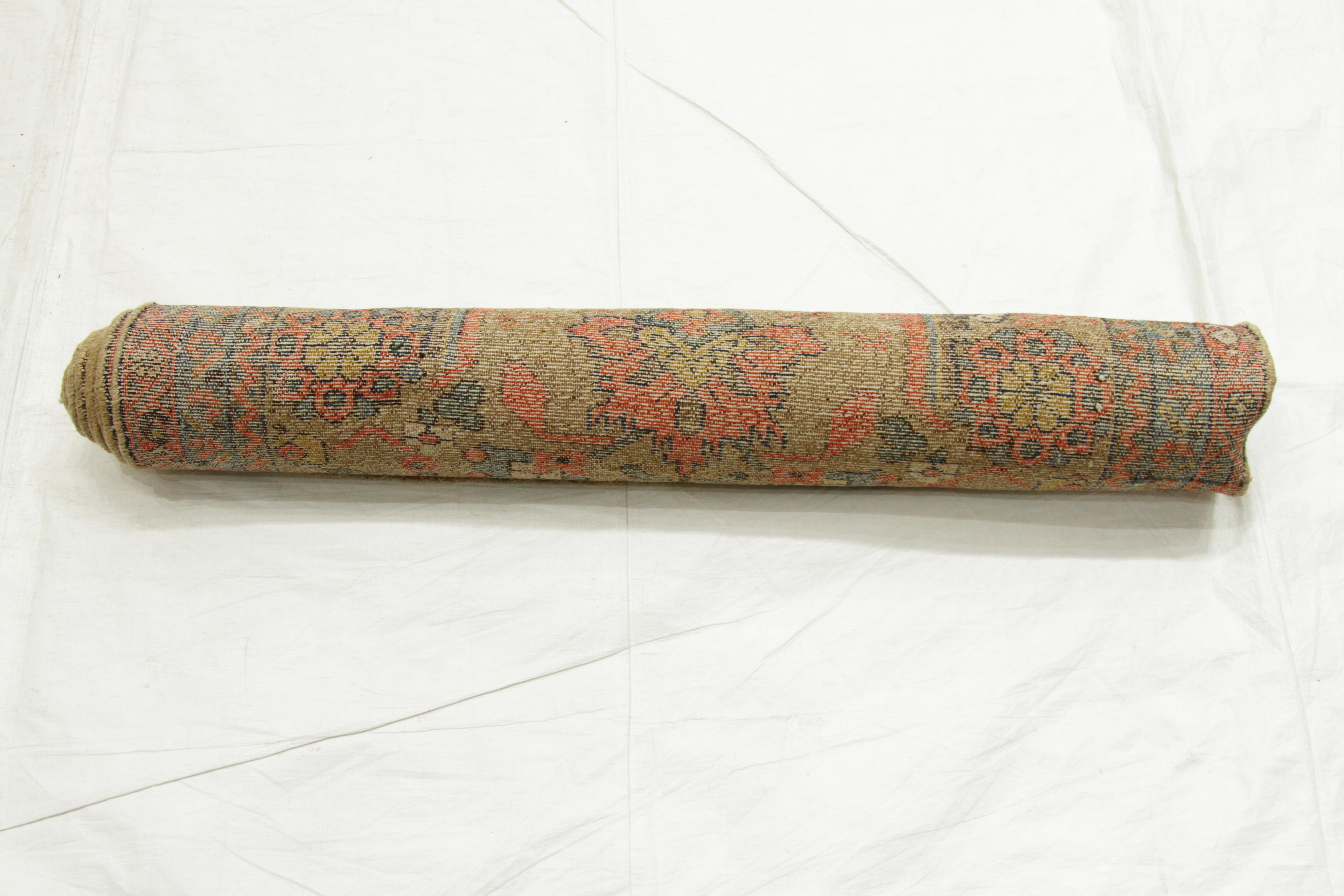 Antique Persian Rug Malayer Style with Grand ‘Flower Field’ Design, circa 1920s For Sale 4