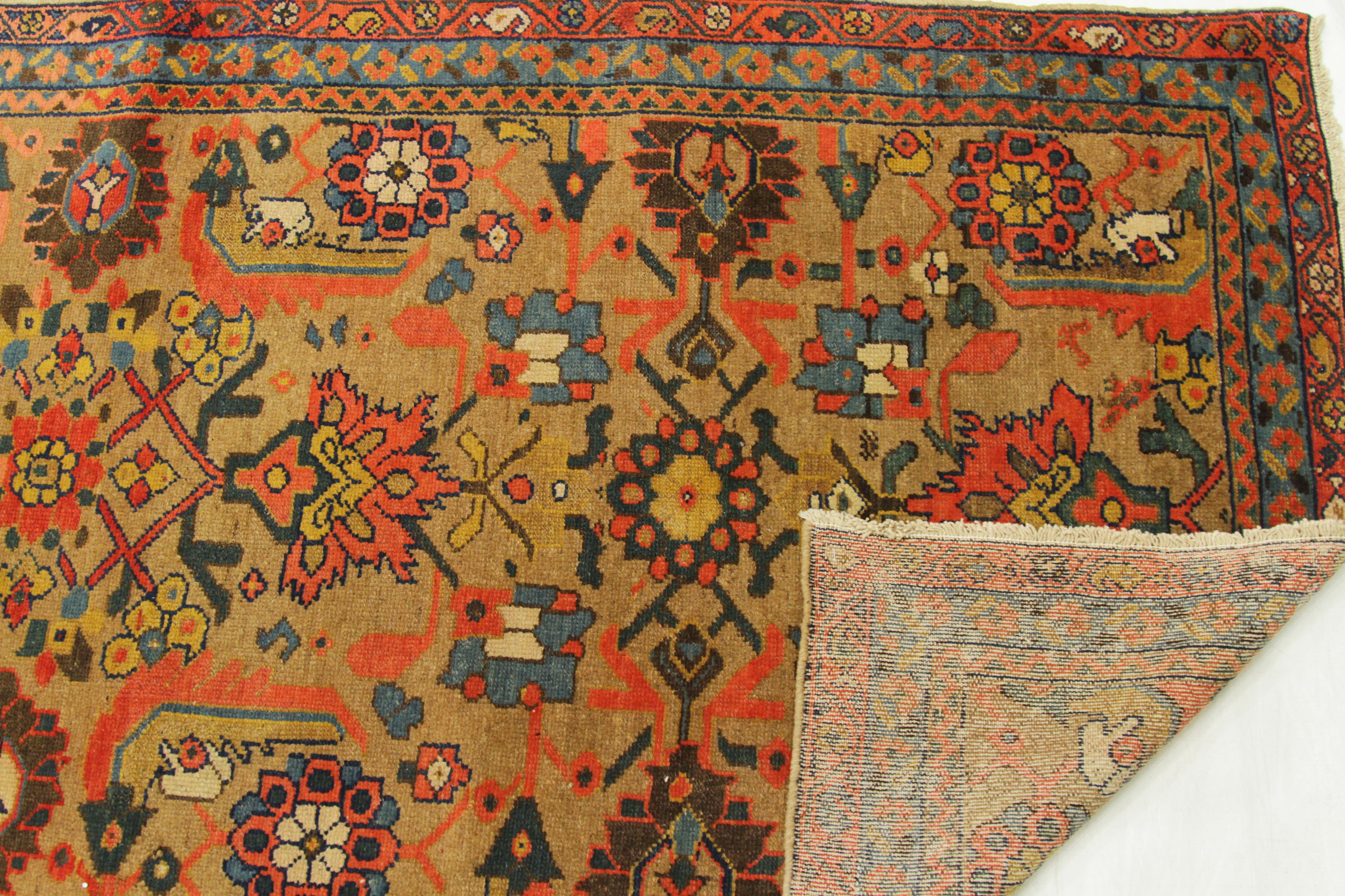 Early 20th Century Antique Persian Rug Malayer Style with Grand ‘Flower Field’ Design, circa 1920s For Sale