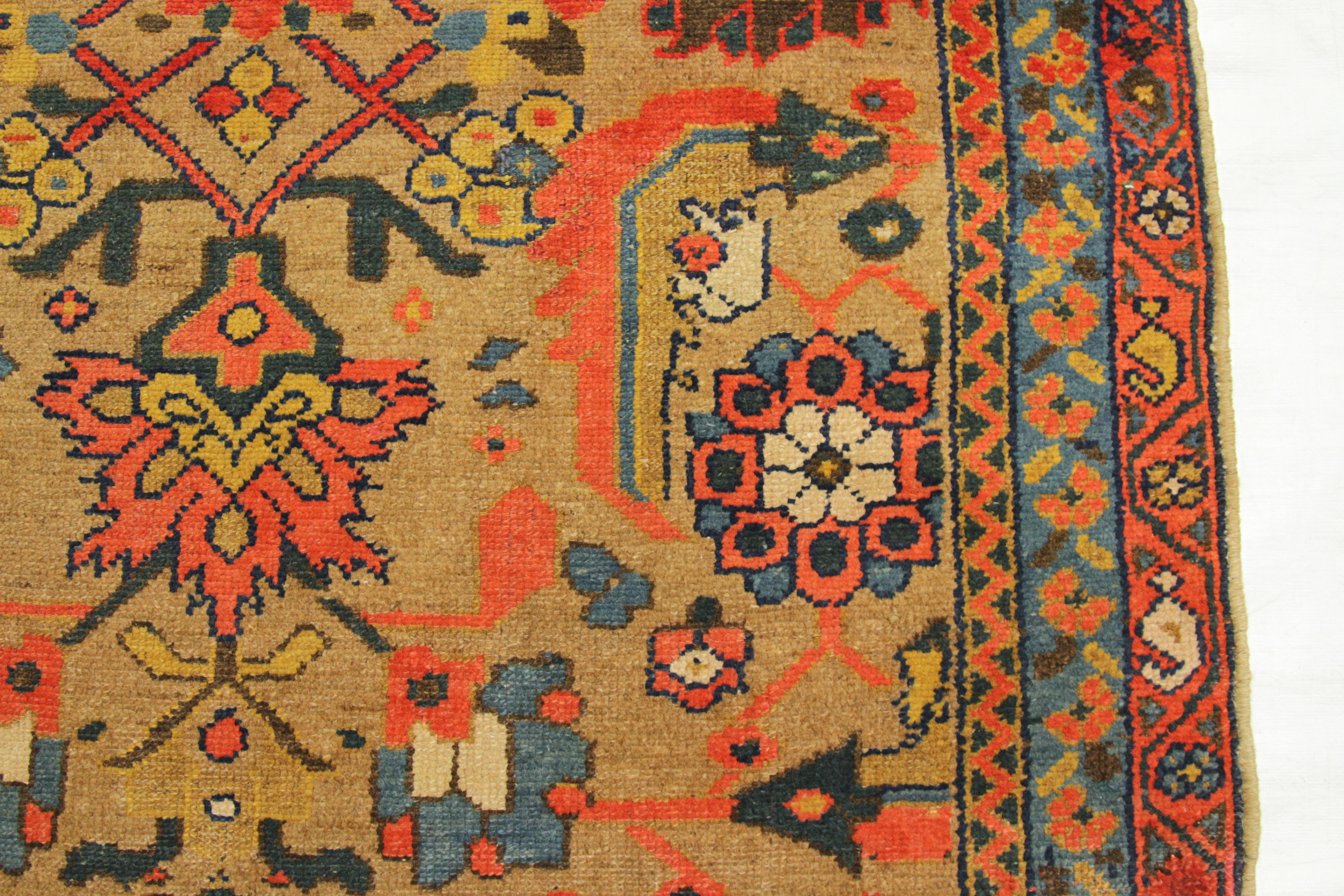 Antique Persian Rug Malayer Style with Grand ‘Flower Field’ Design, circa 1920s For Sale 2