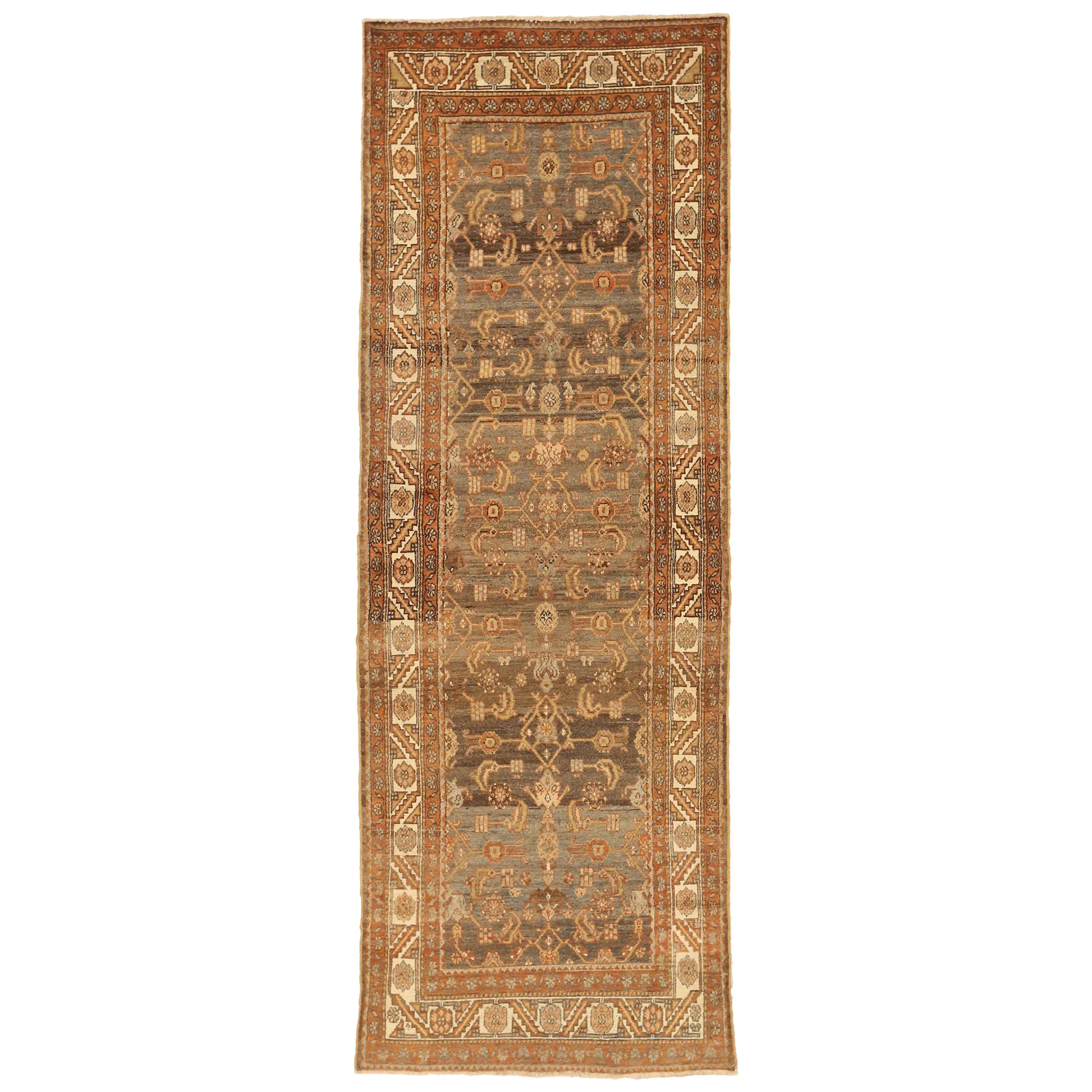 Antique Persian Rug Malayer Style with Tribal Patterns, circa 1930s