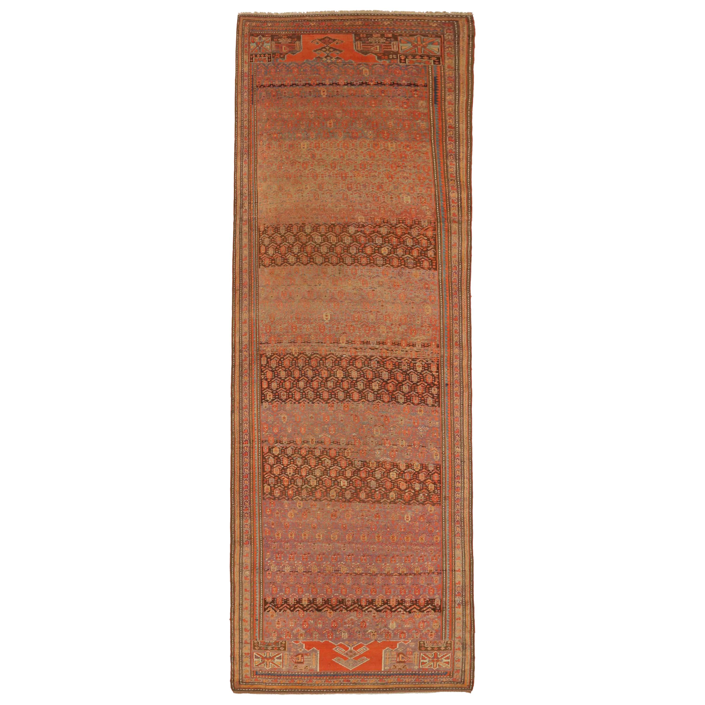 Antique Persian Rug Meshkin Design with Stylish Fading Patterns, circa 1920s