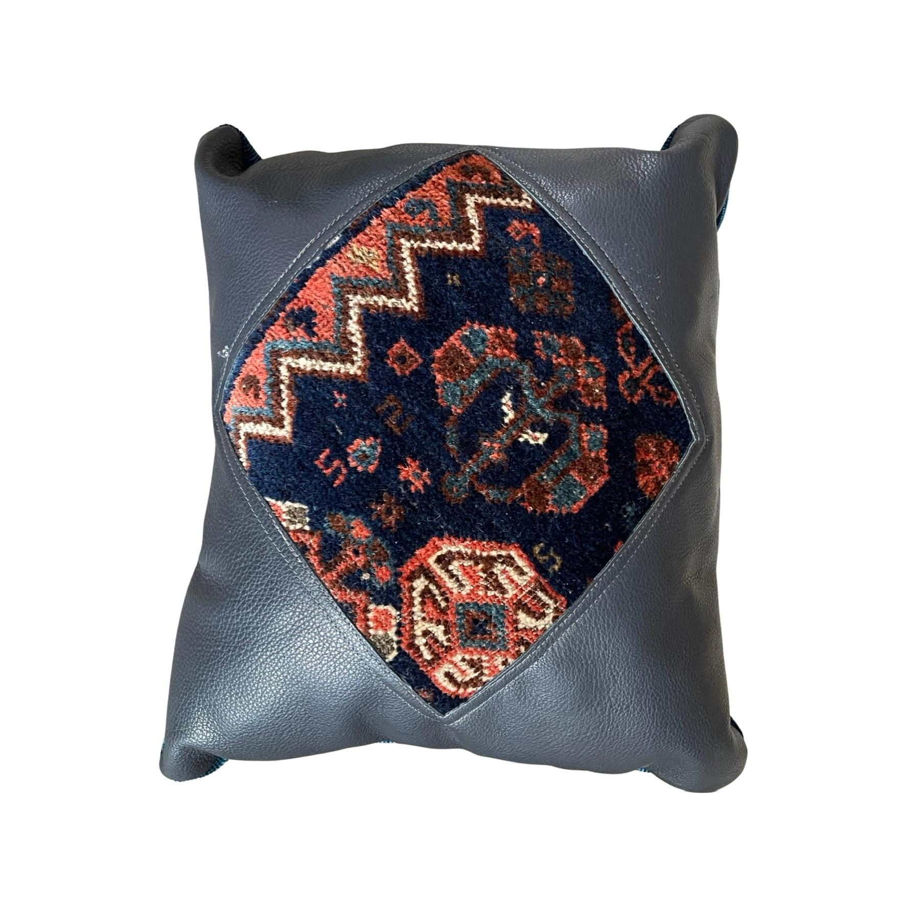 Vegetable Dyed Antique Persian Rug Pillow For Sale