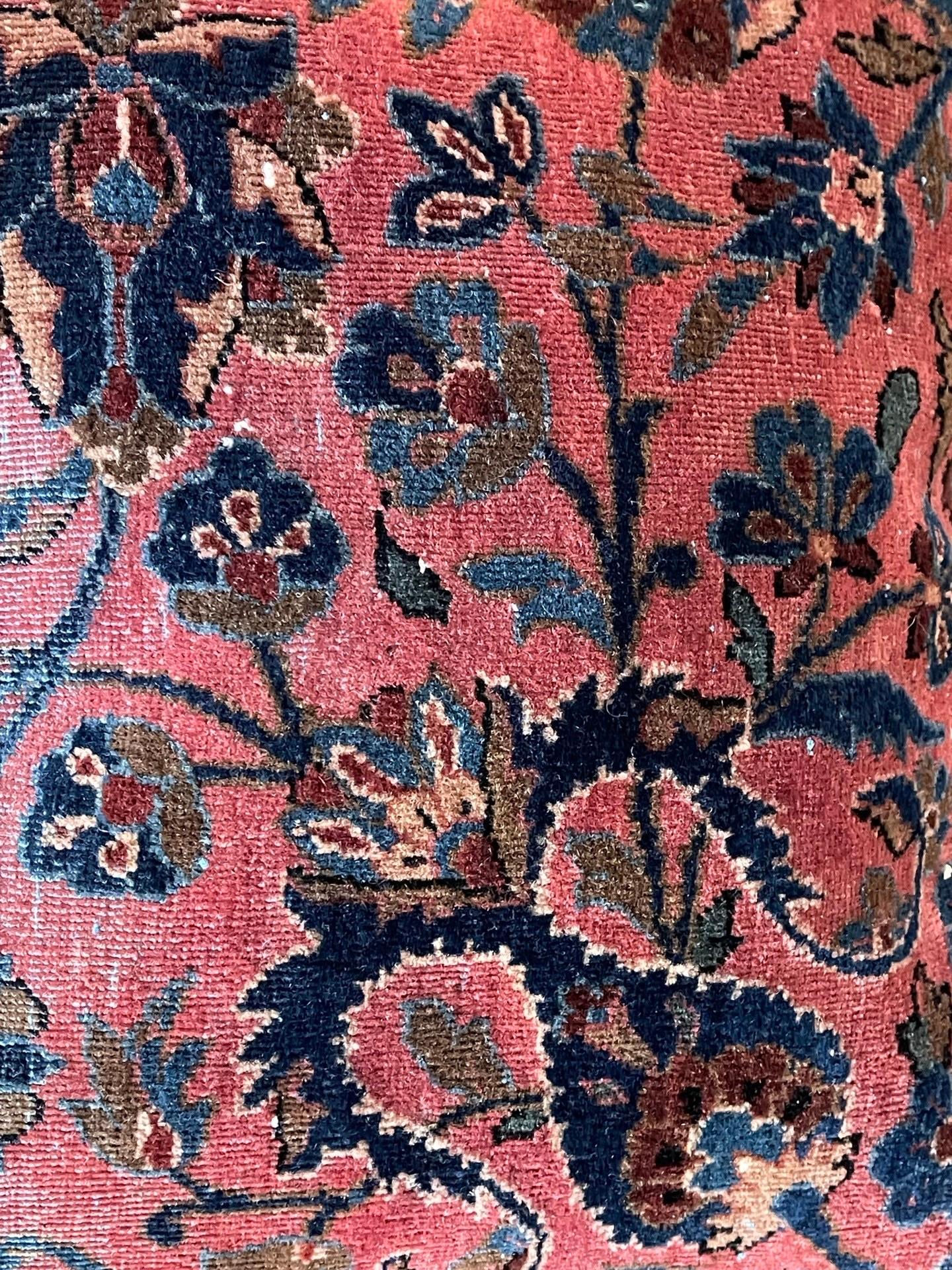 Antique Persian Rug Pillow In Good Condition For Sale In Morton Grove, IL
