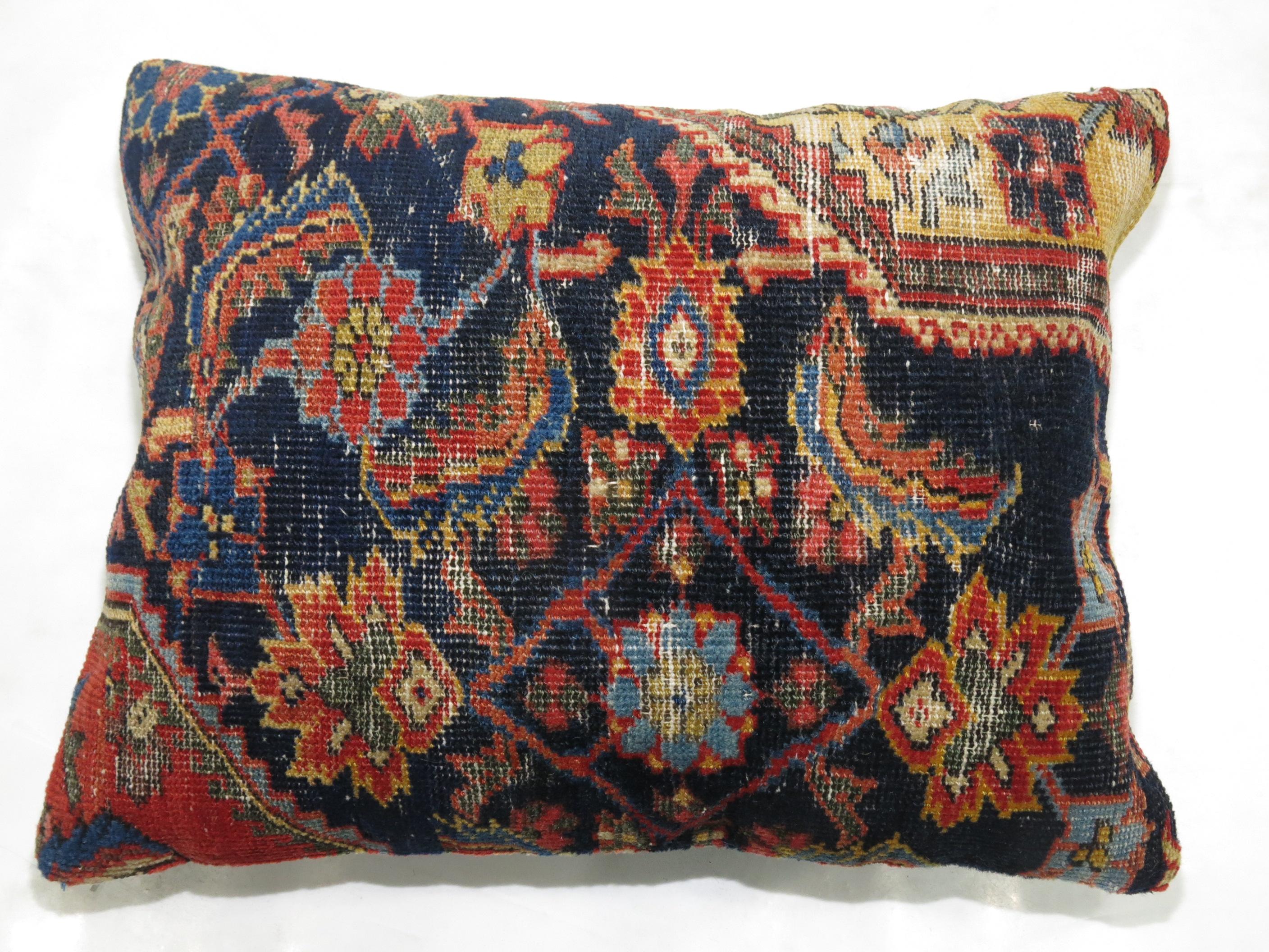 Sultanabad Antique Persian Rug Pillow