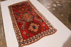 Antique Persian Rug Red Beige Brown Gabbeh Tribal Pattern by Rug & Kilim