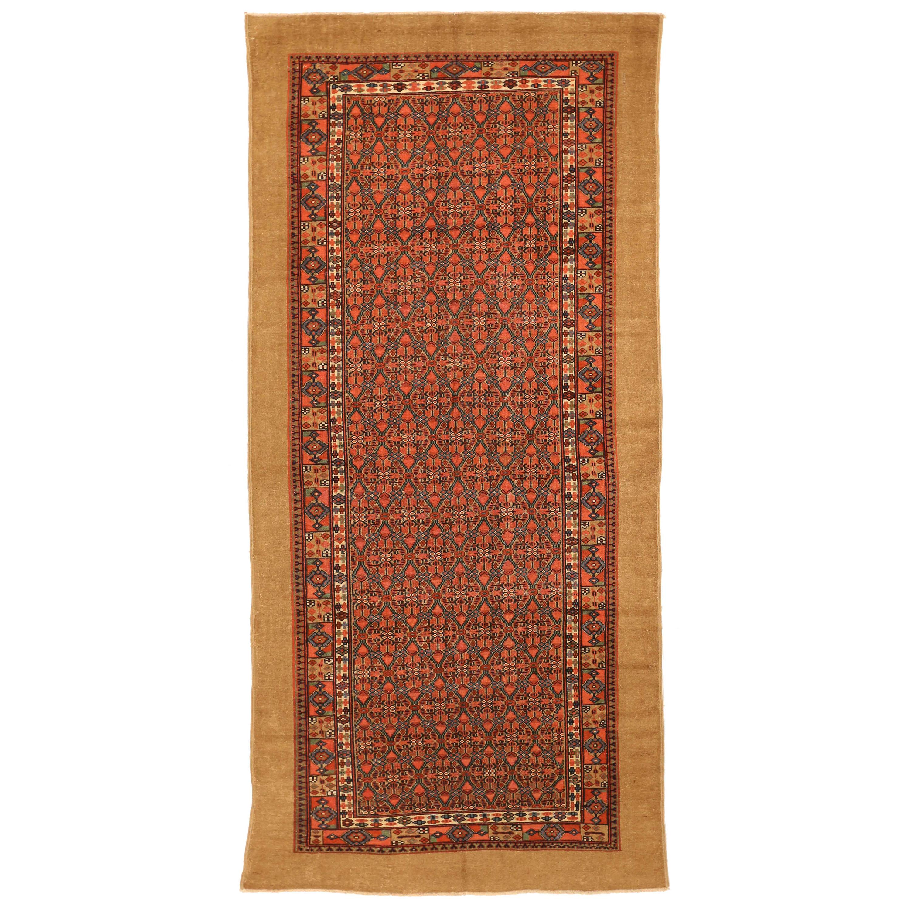 Antique Persian Rug Sarab Design Made of Fine Camel Hair, circa 1920s For Sale