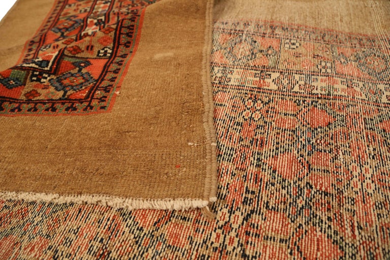 Tapis Persan Zanjan Des Années 60 - 230x130 Cm - Laine Pure Nouée Main - État Très Bon