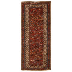Vintage Persian Rug Shirvan Design with Dainty Heart-Shaped Patterns, circa 1930