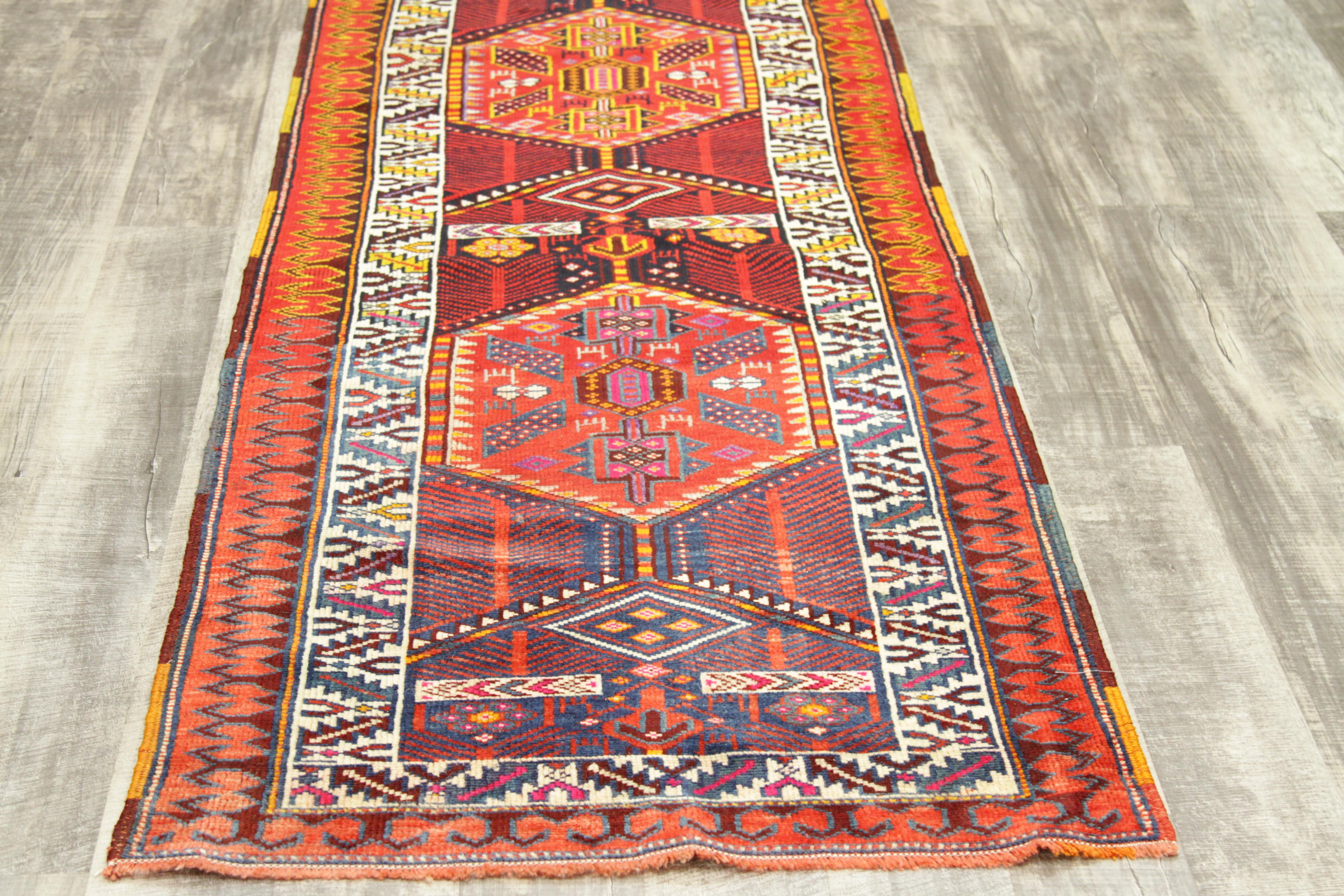 Antique Persian Rug with Tribal Design and Extraordinary Length, circa 1900s For Sale 10