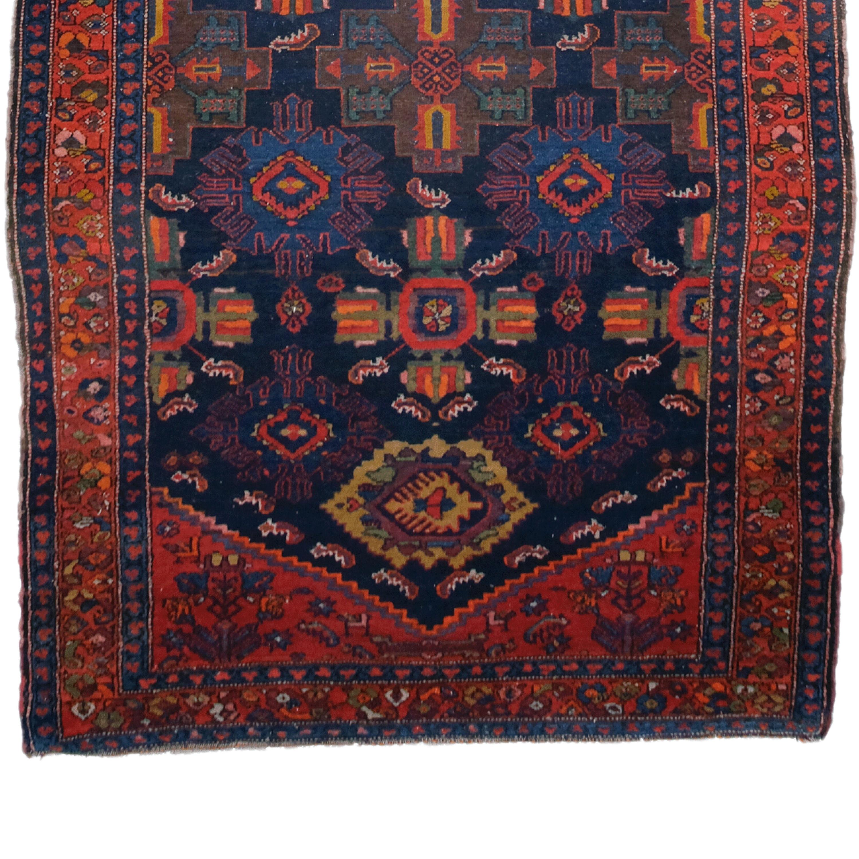 Wool Antique Persian Runner - 19th Century Runner, Antique Runner, Handmade Runner For Sale