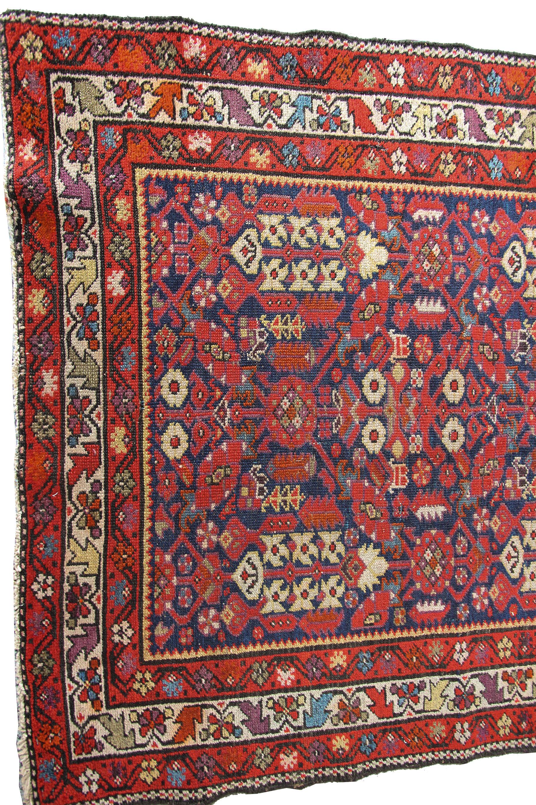 Début du 20ème siècle Tapis de couloir persan ancien Farahan surdimensionné en vente