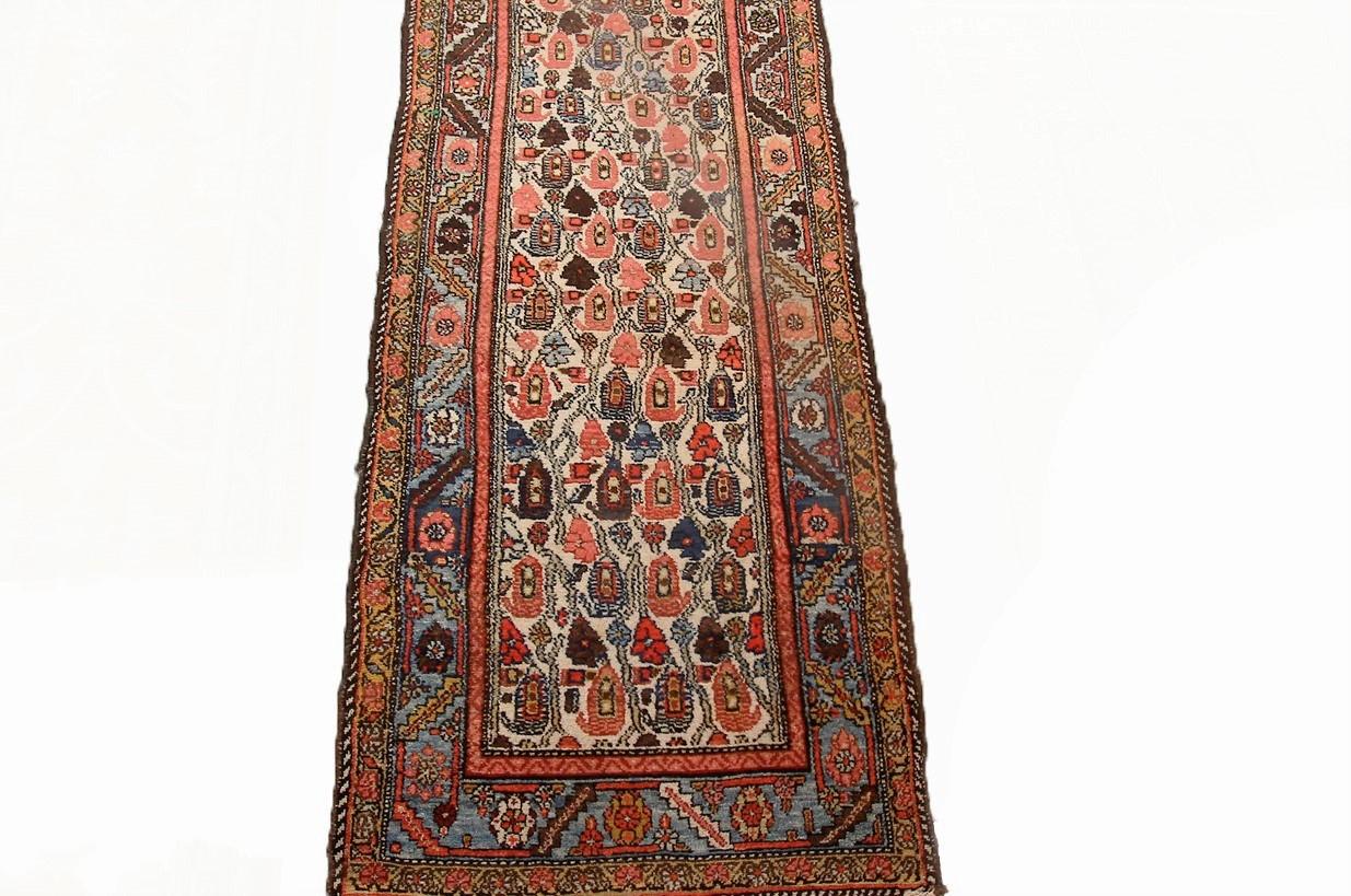 Antique Persian Runner Antique Persian Senneh Persian Rug Handmade Runner For Sale 2