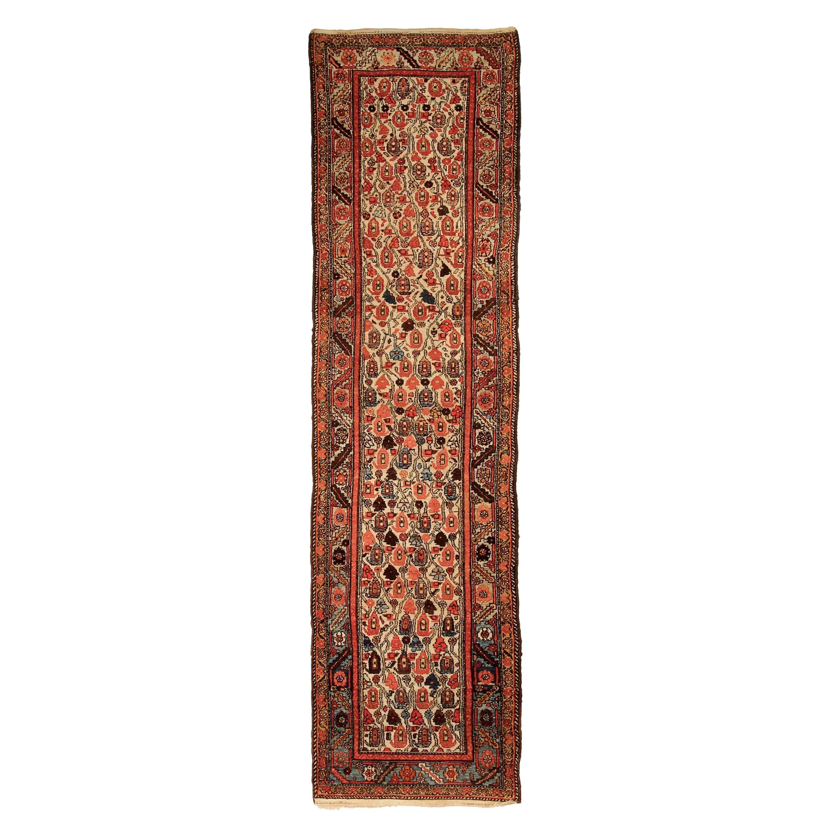 Antique Persian Runner Antique Persian Senneh Persian Rug Handmade Runner