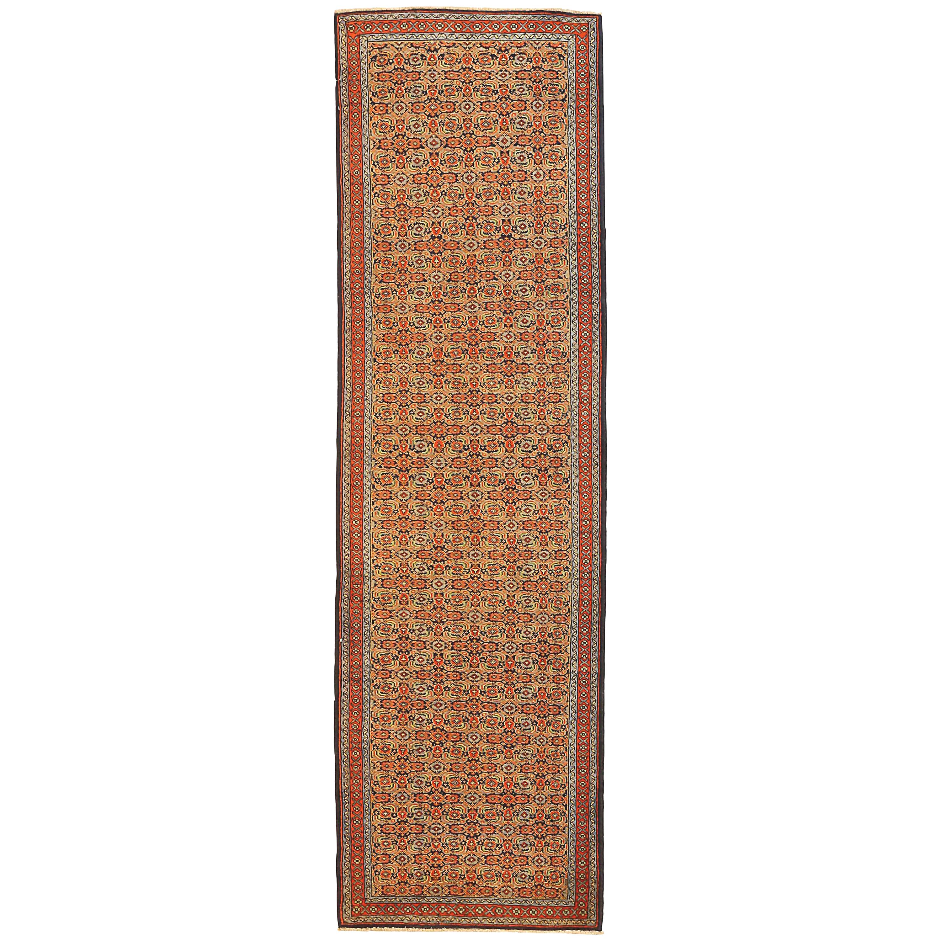 Antique Persian Runner Rug Ardabil Design