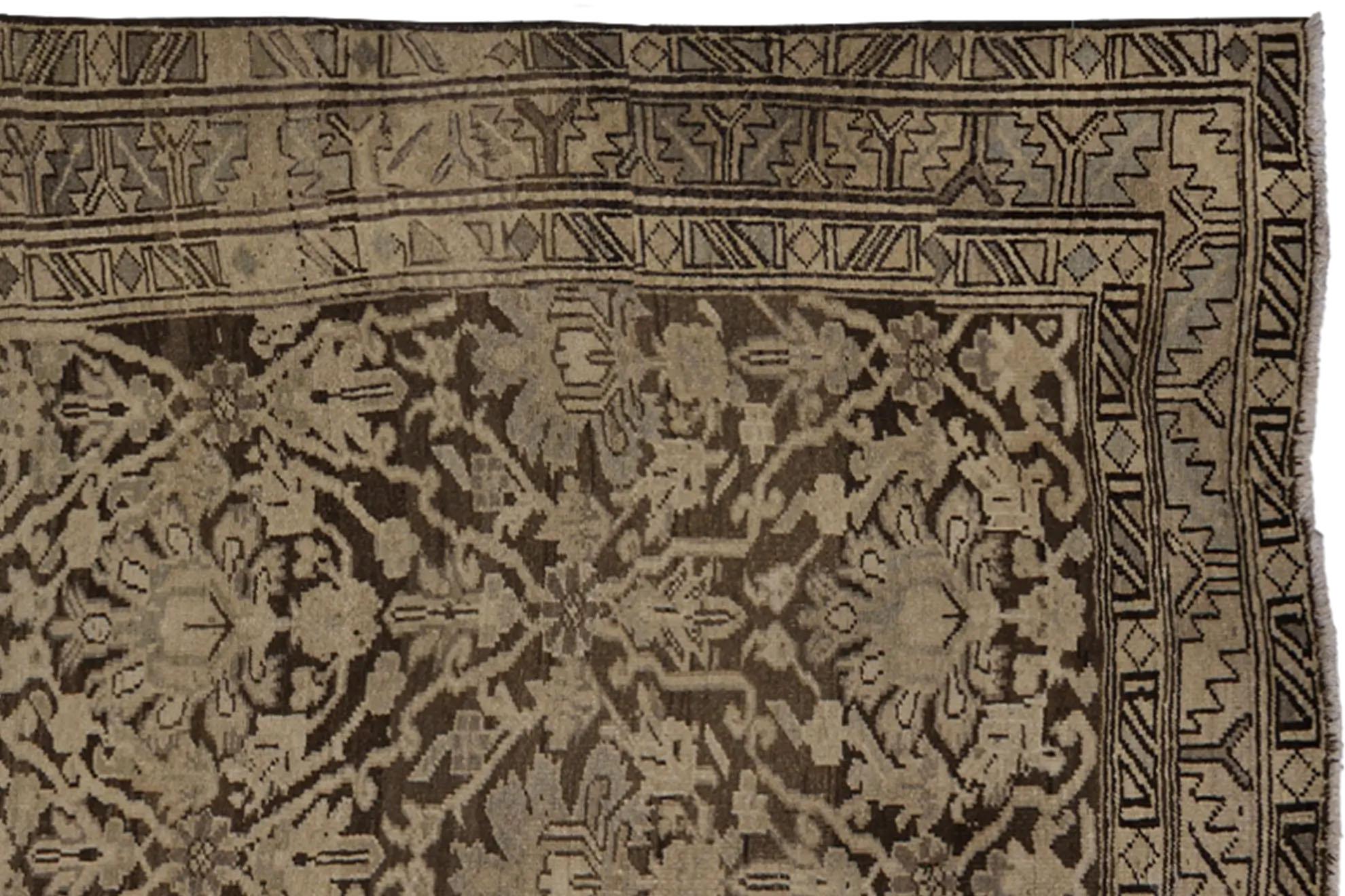 Wool Antique Persian Runner Rug - Azarbaijan Design For Sale