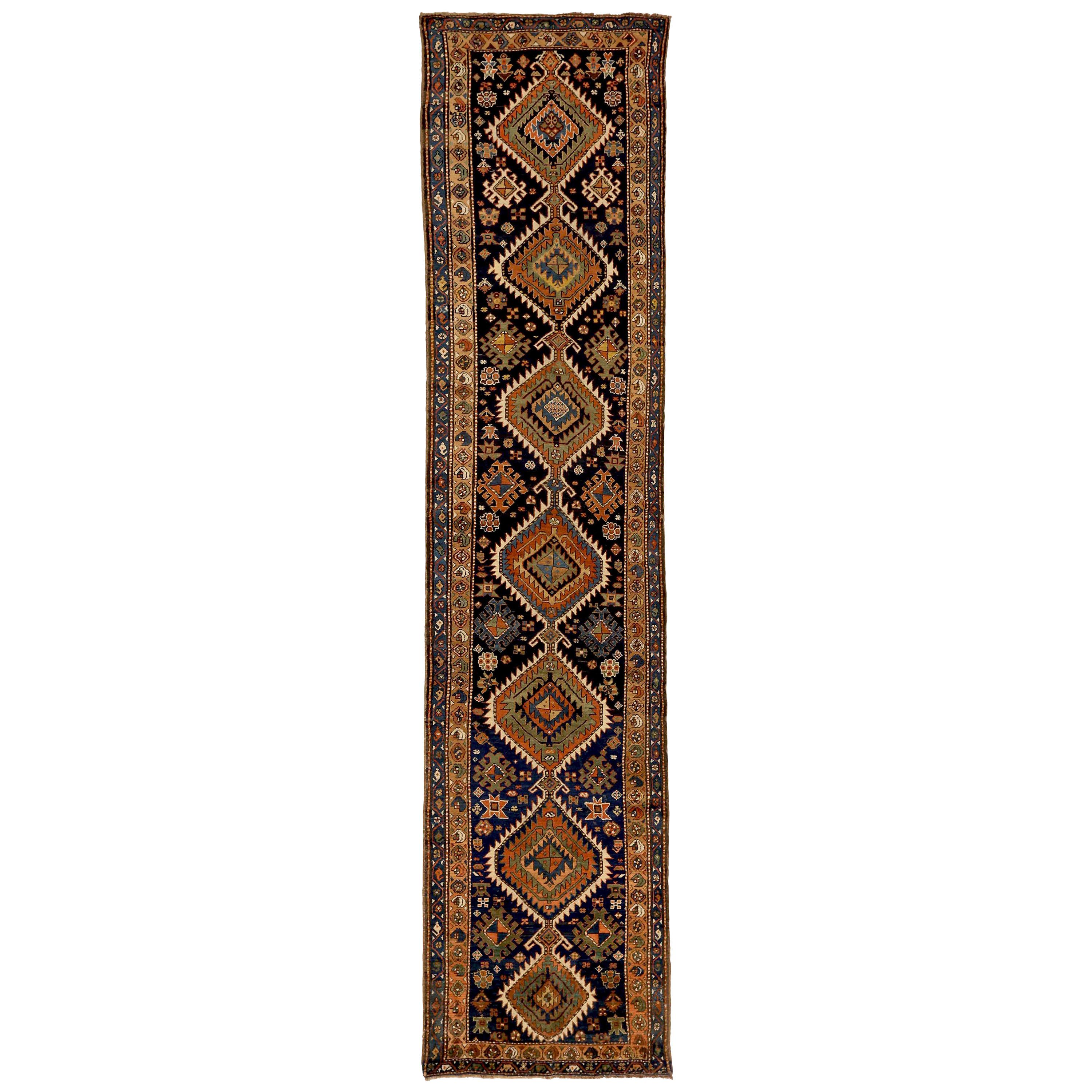Antique Persian Runner Rug Azarbaijan Design For Sale