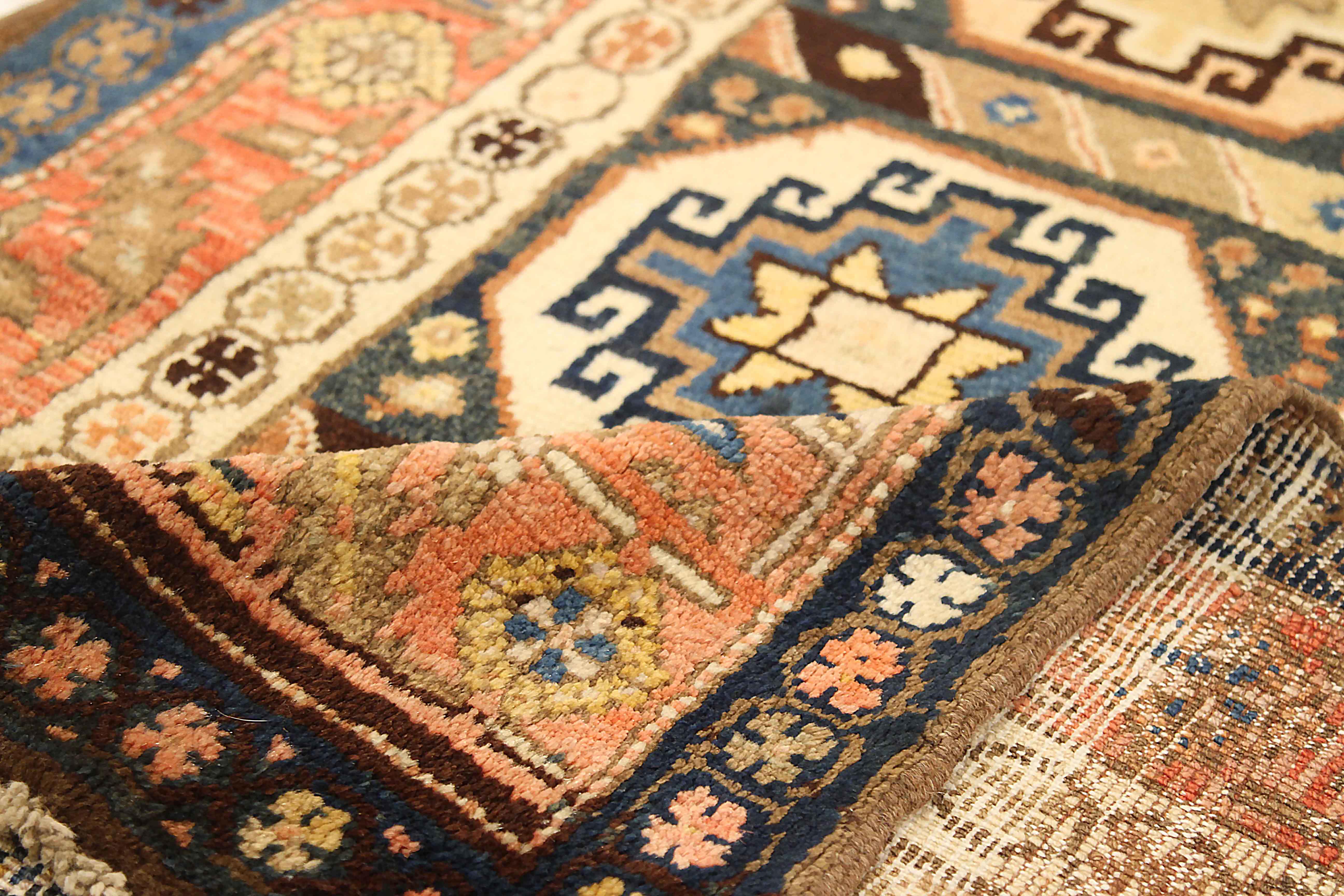 Hand-Woven Antique Persian Runner Rug Azarbaijan Design For Sale