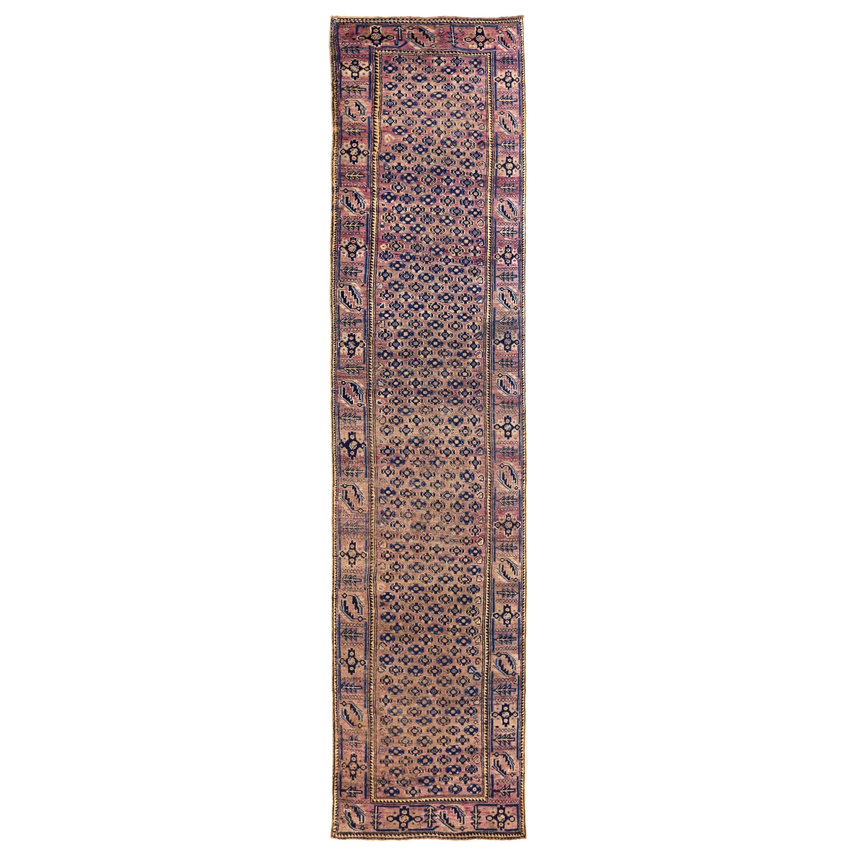 Tapis de couloir persan ancien design azerbaïdjan en vente