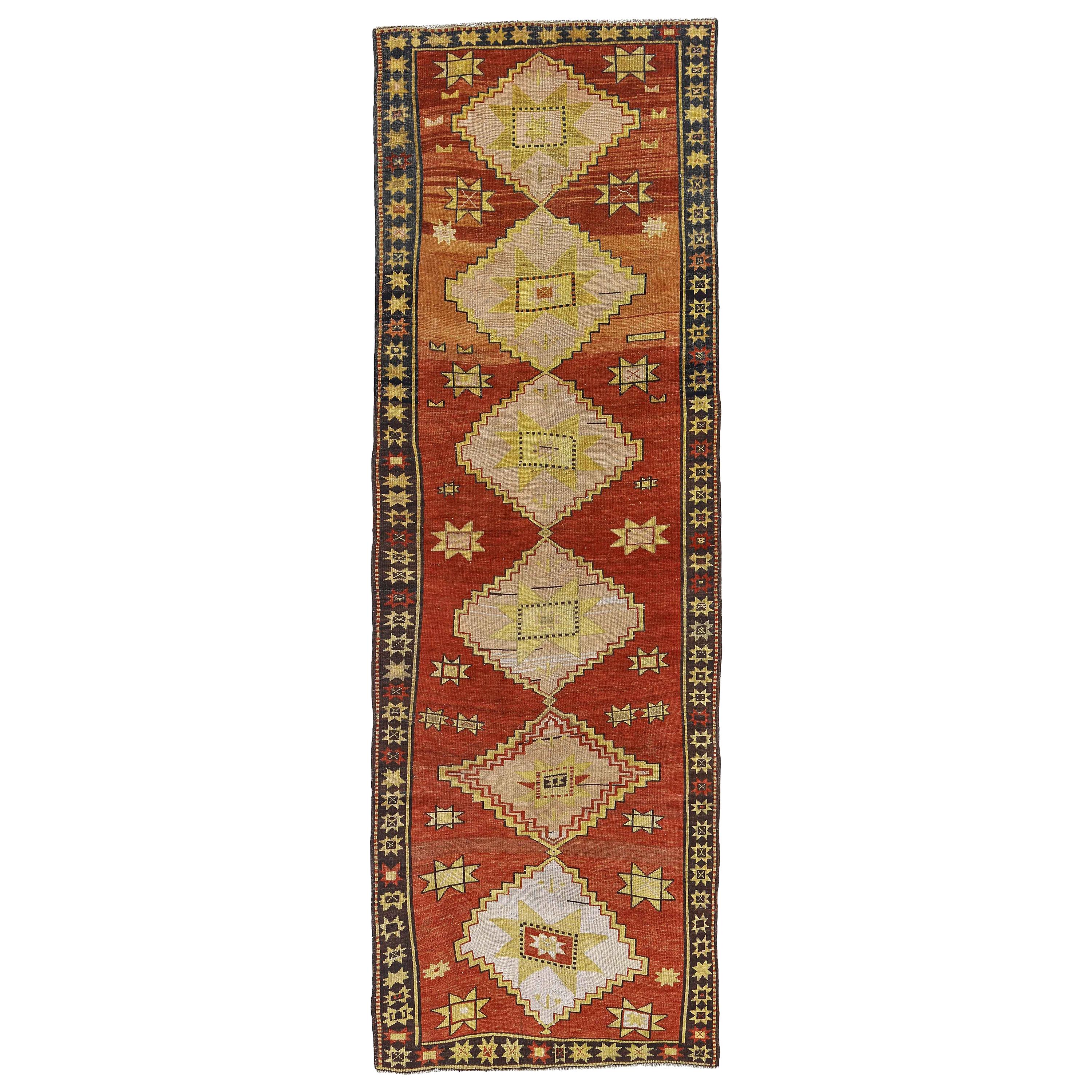 Antique Persian Runner Rug Azerbaijan Design