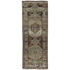 Vintage Persian Runner Rug Azerbaijan Design