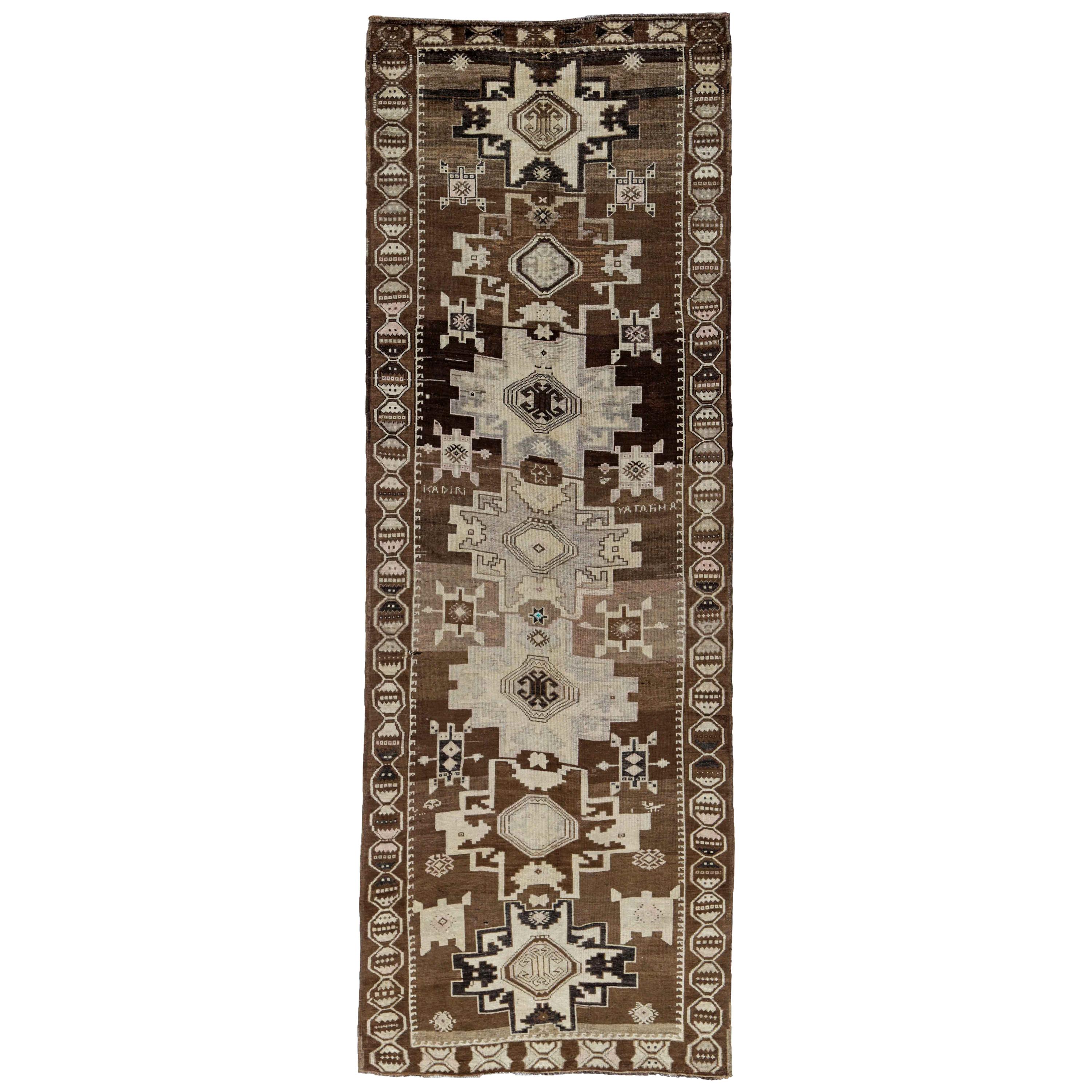 Antique Persian Runner Rug Azerbaijan Design For Sale