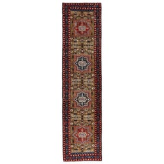 Antique Persian Runner Rug Azerbaijan Design