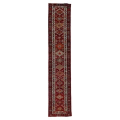 Vintage Persian Runner Rug Azerbaijan Design