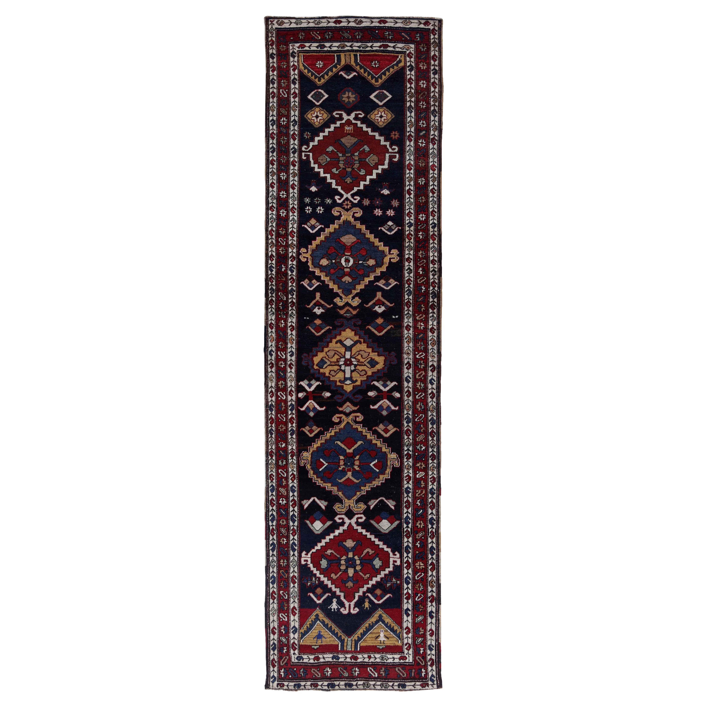 Tapis de couloir persan ancien design azerbaïdjan