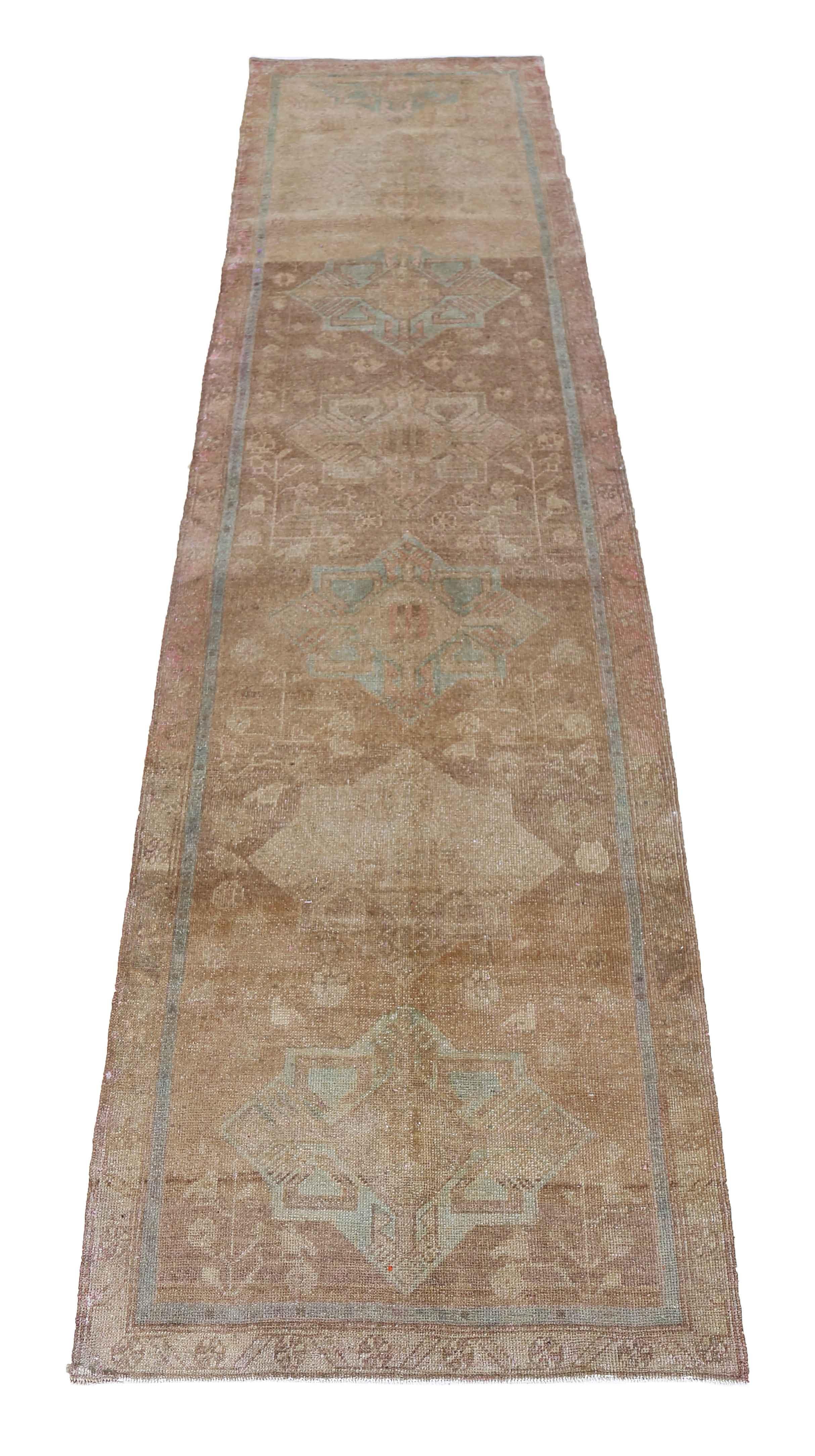 Antique Persian runner rug handwoven from the finest sheep’s wool. It’s colored with all-natural vegetable dyes that are safe for humans and pets. It’s a traditional Azerbaijan design handwoven by expert artisans. It’s a lovely runner rug that can