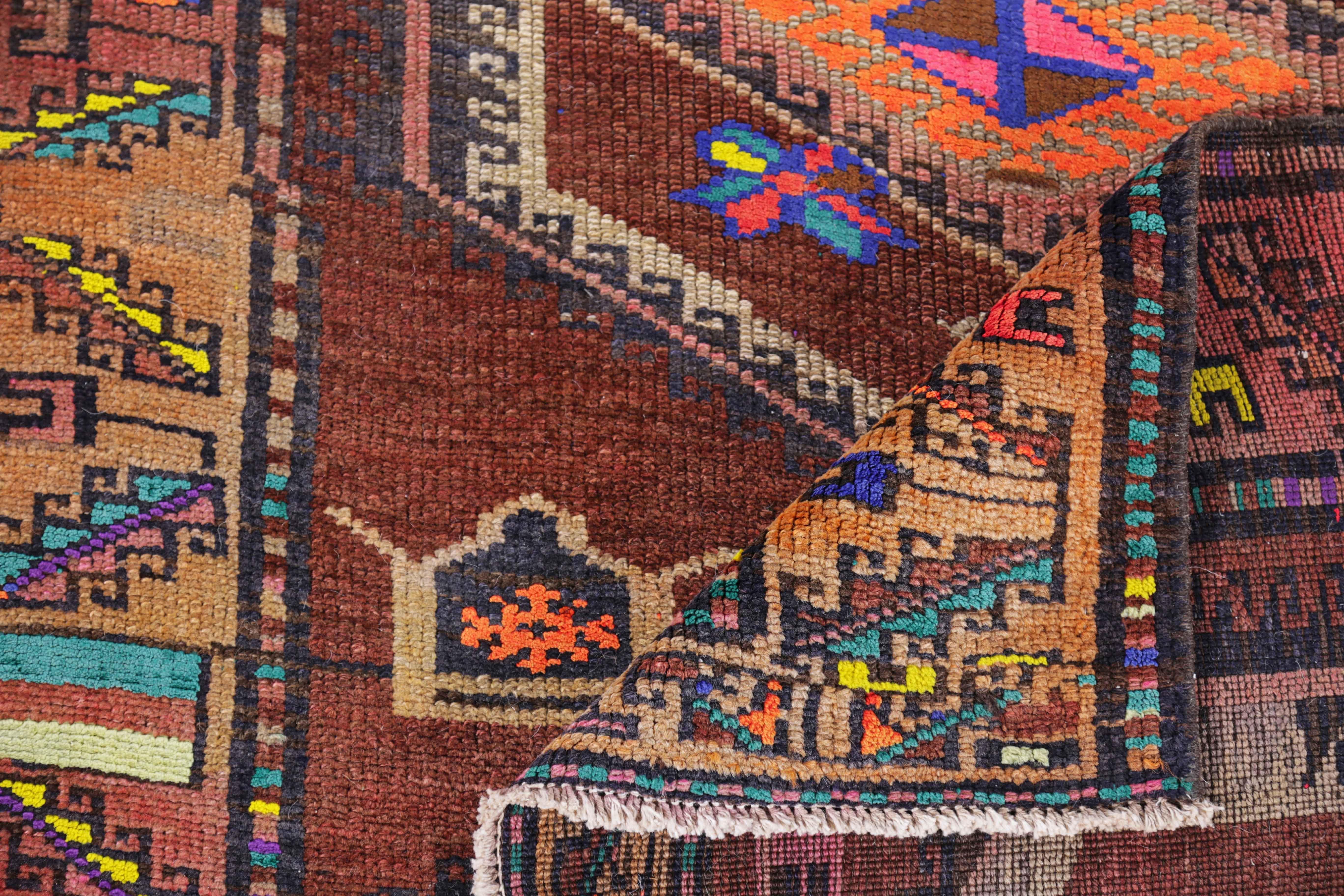Wool Antique Persian Runner Rug Azerbaijan Design For Sale