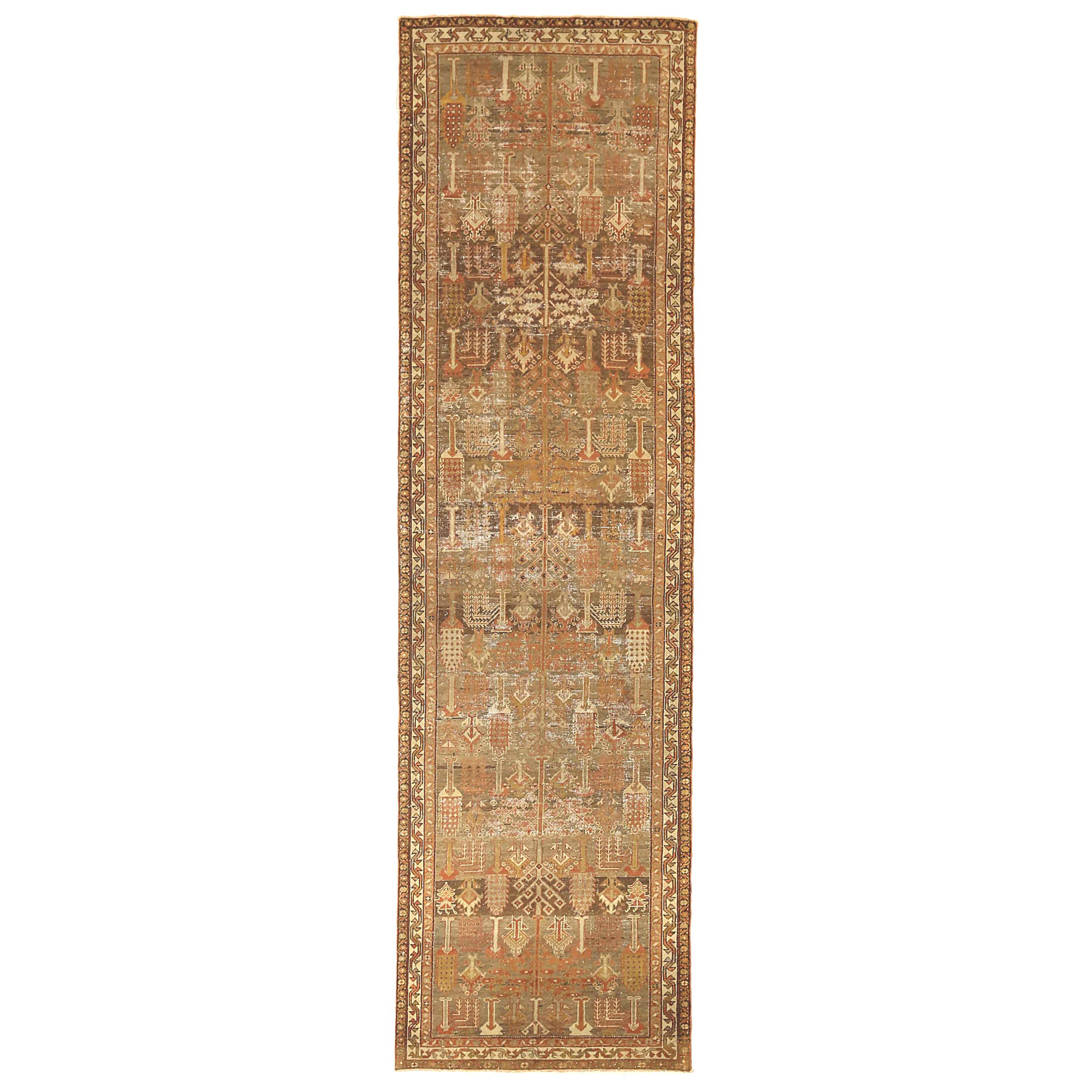 Antique Persian Runner Rug Bakhtiar Design For Sale