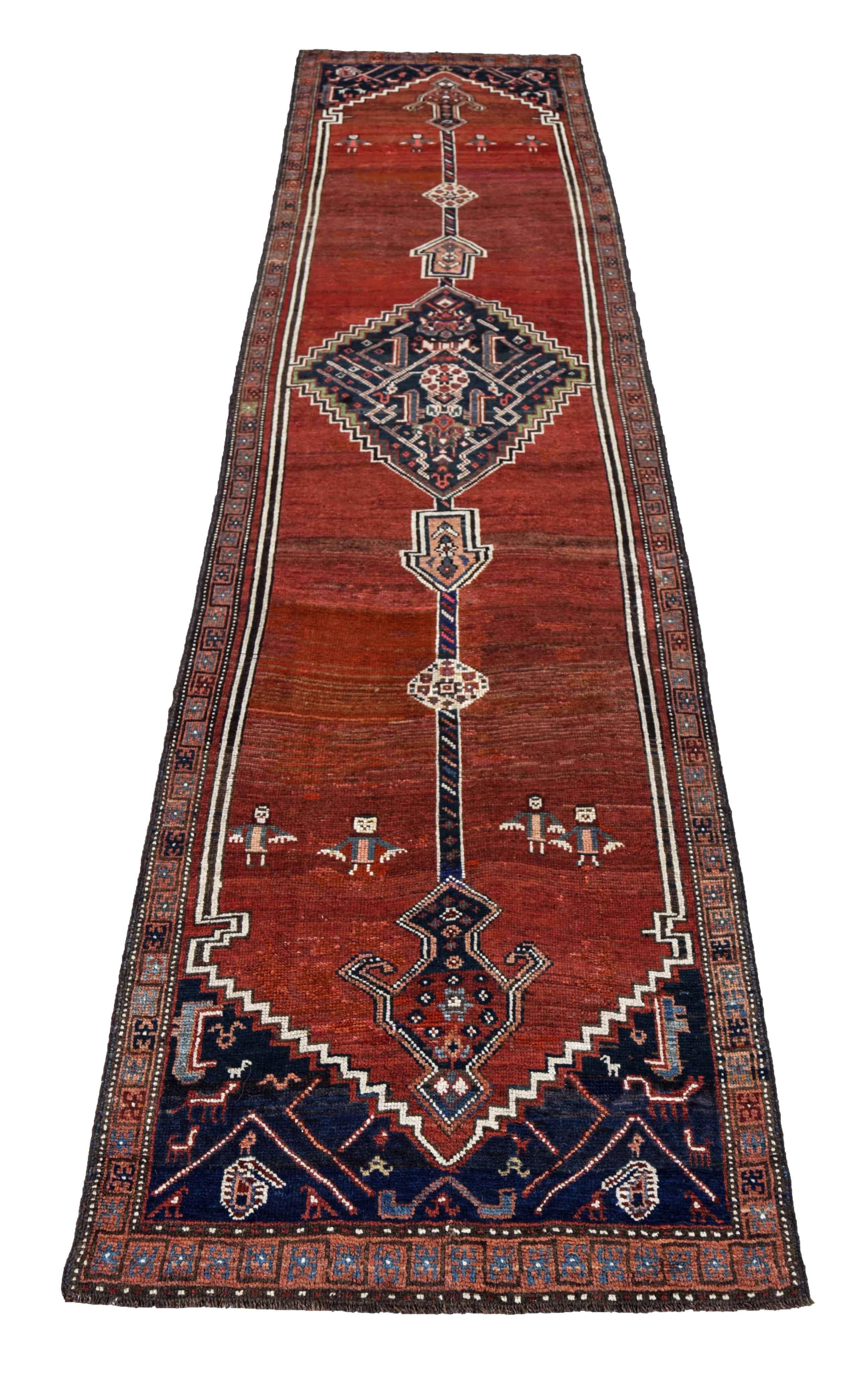 Antique Persian runner rug handwoven from the finest sheep’s wool. It’s colored with all-natural vegetable dyes that are safe for humans and pets. It’s a traditional Bijar design handwoven by expert artisans. It’s a lovely runner rug that can be