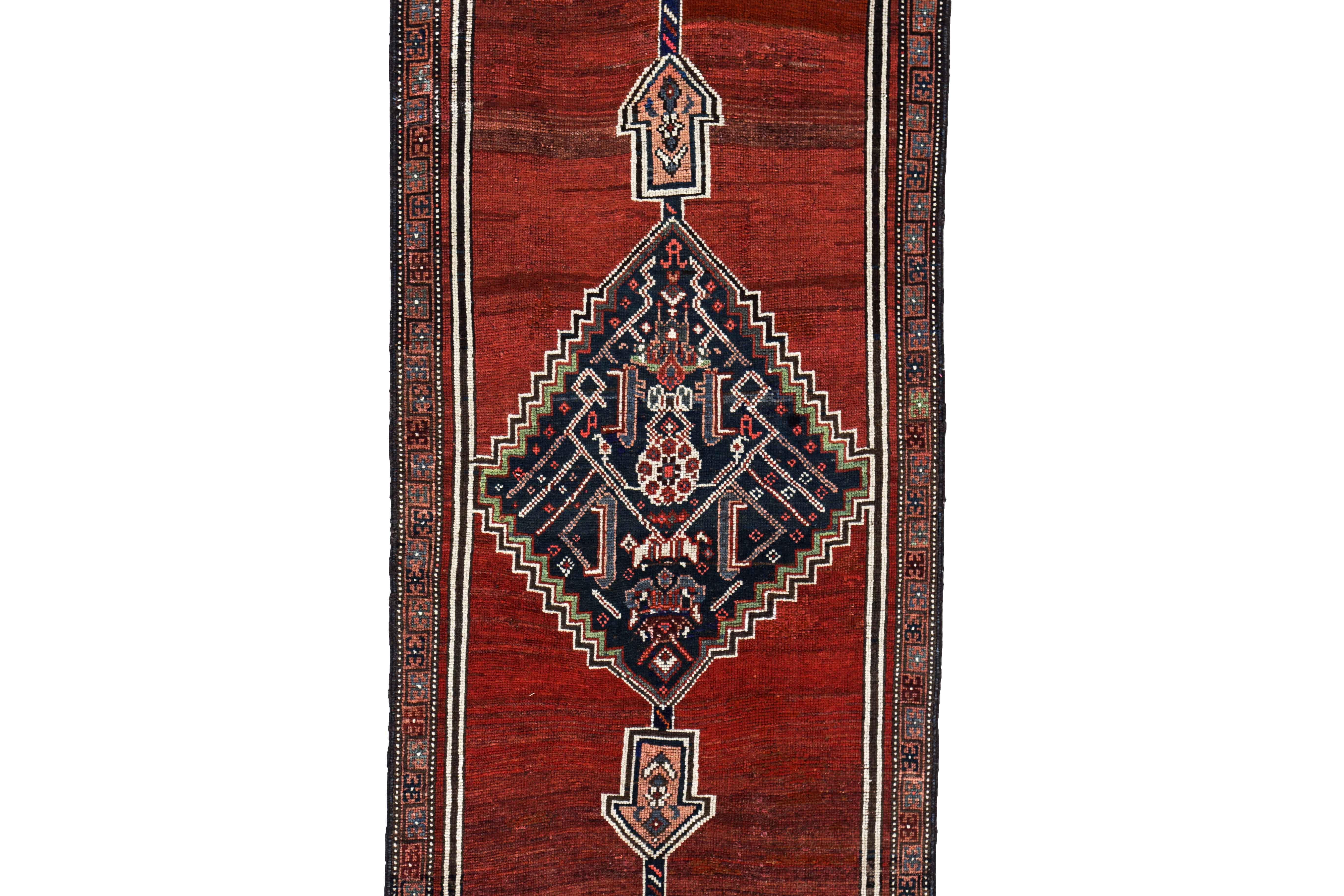 Other Antique Persian Runner Rug Bijar Design For Sale