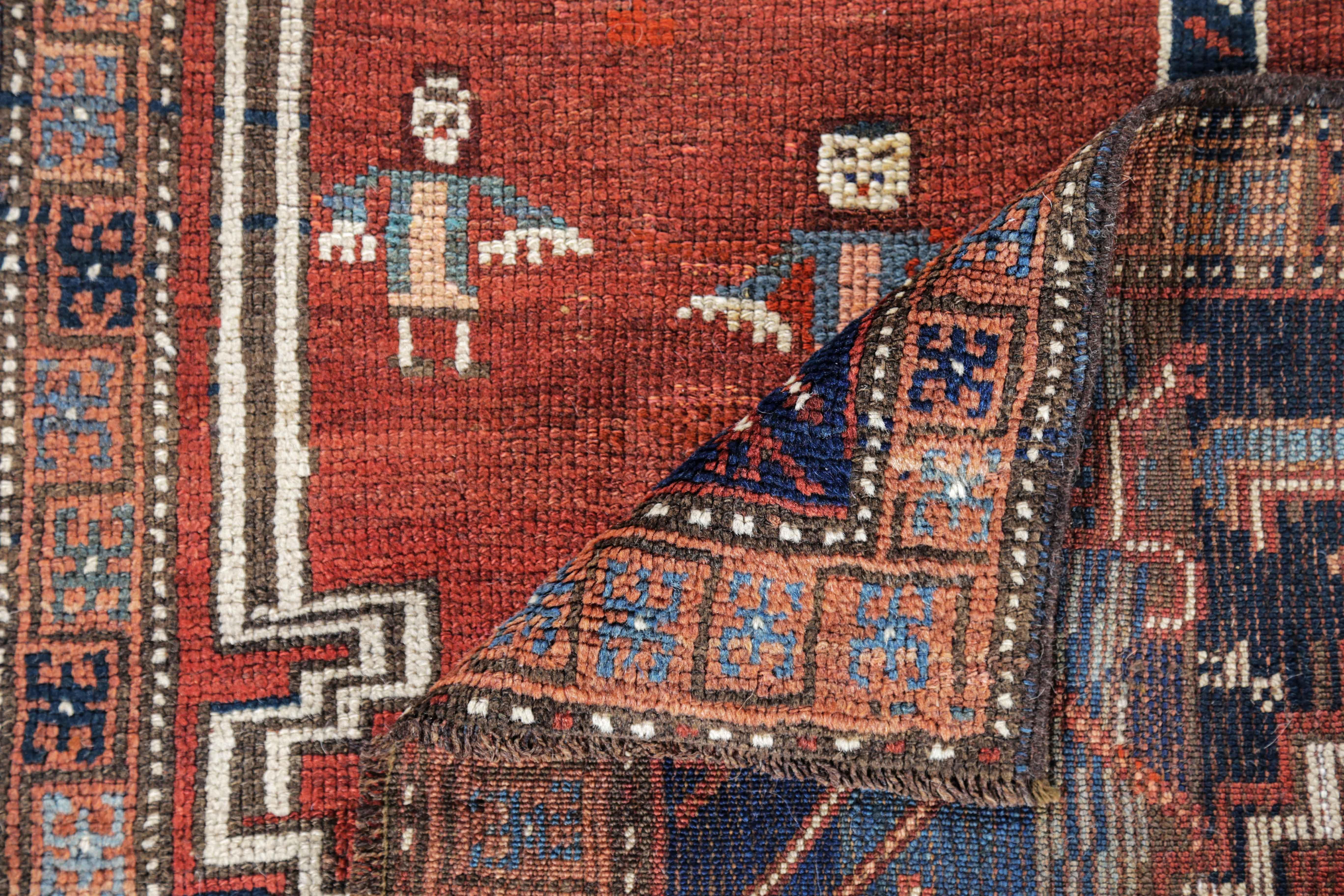 20th Century Antique Persian Runner Rug Bijar Design For Sale