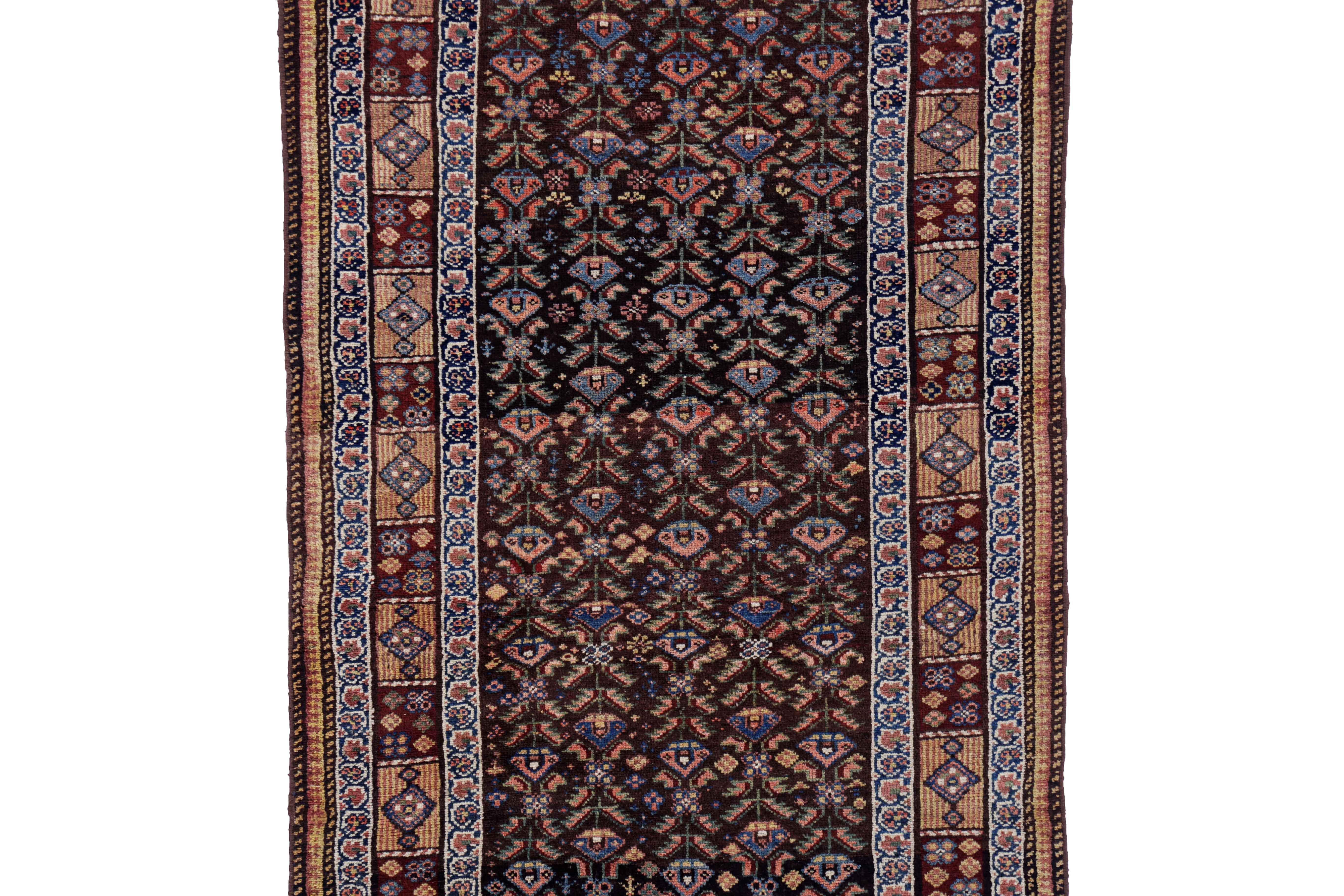 Other  Antique Persian Runner Rug Bijar Design For Sale