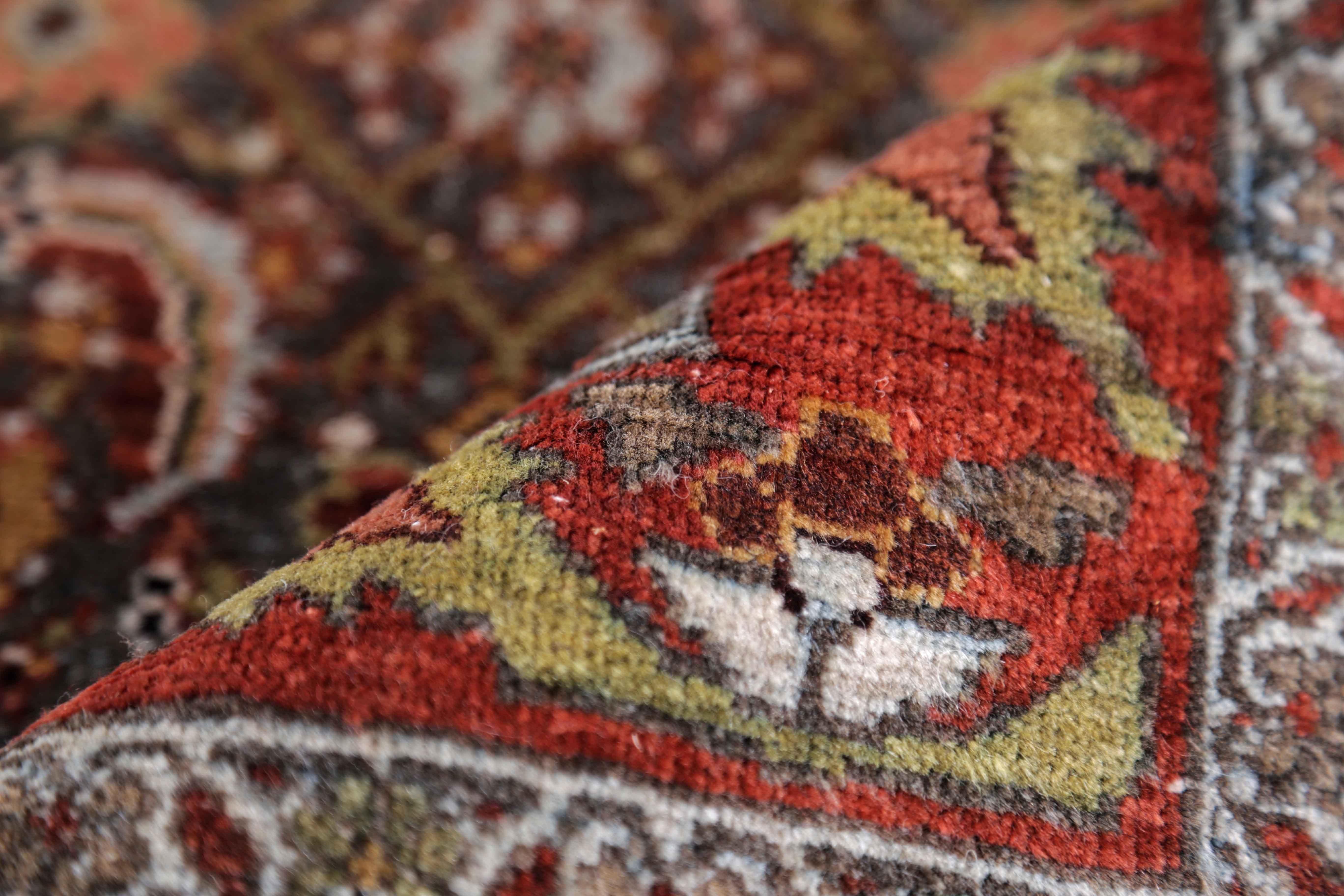20th Century Antique Persian Runner Rug Bijar Design For Sale