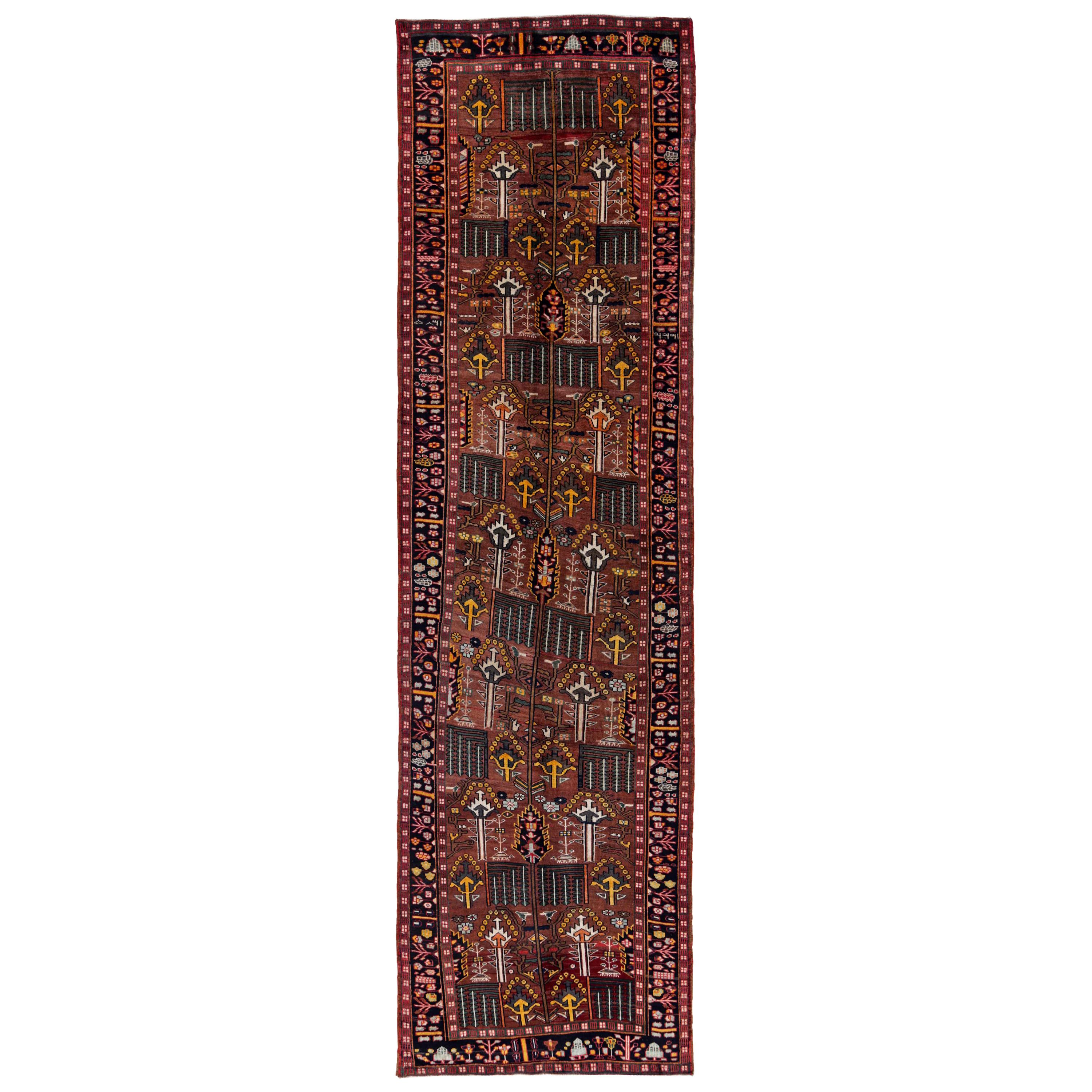 Antique Persian Runner Rug Bijar Design