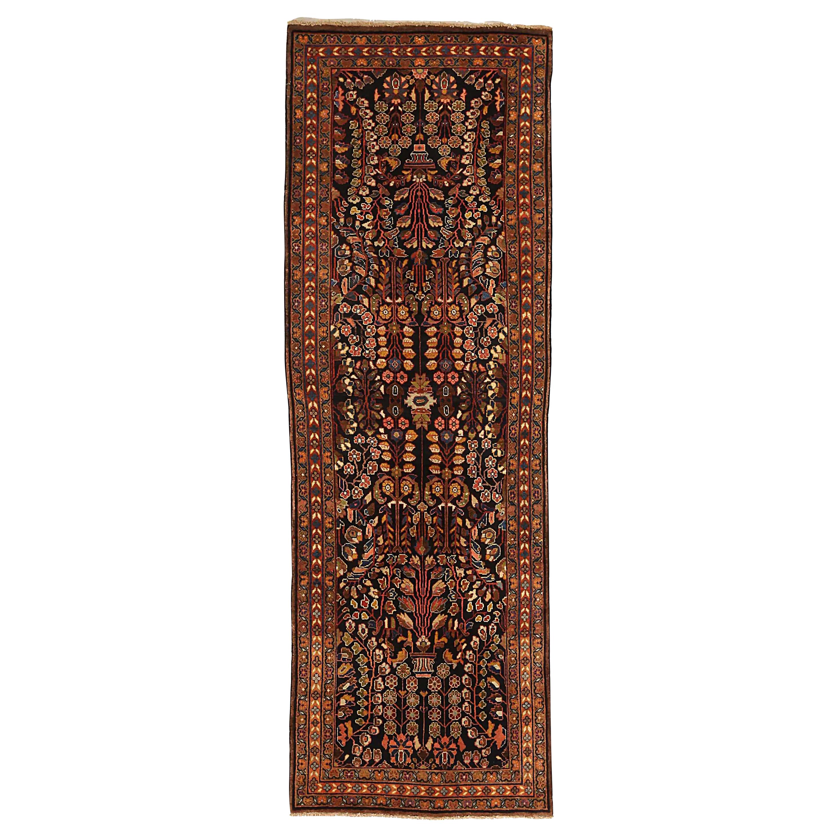 Tapis de couloir persan ancien design Farahan