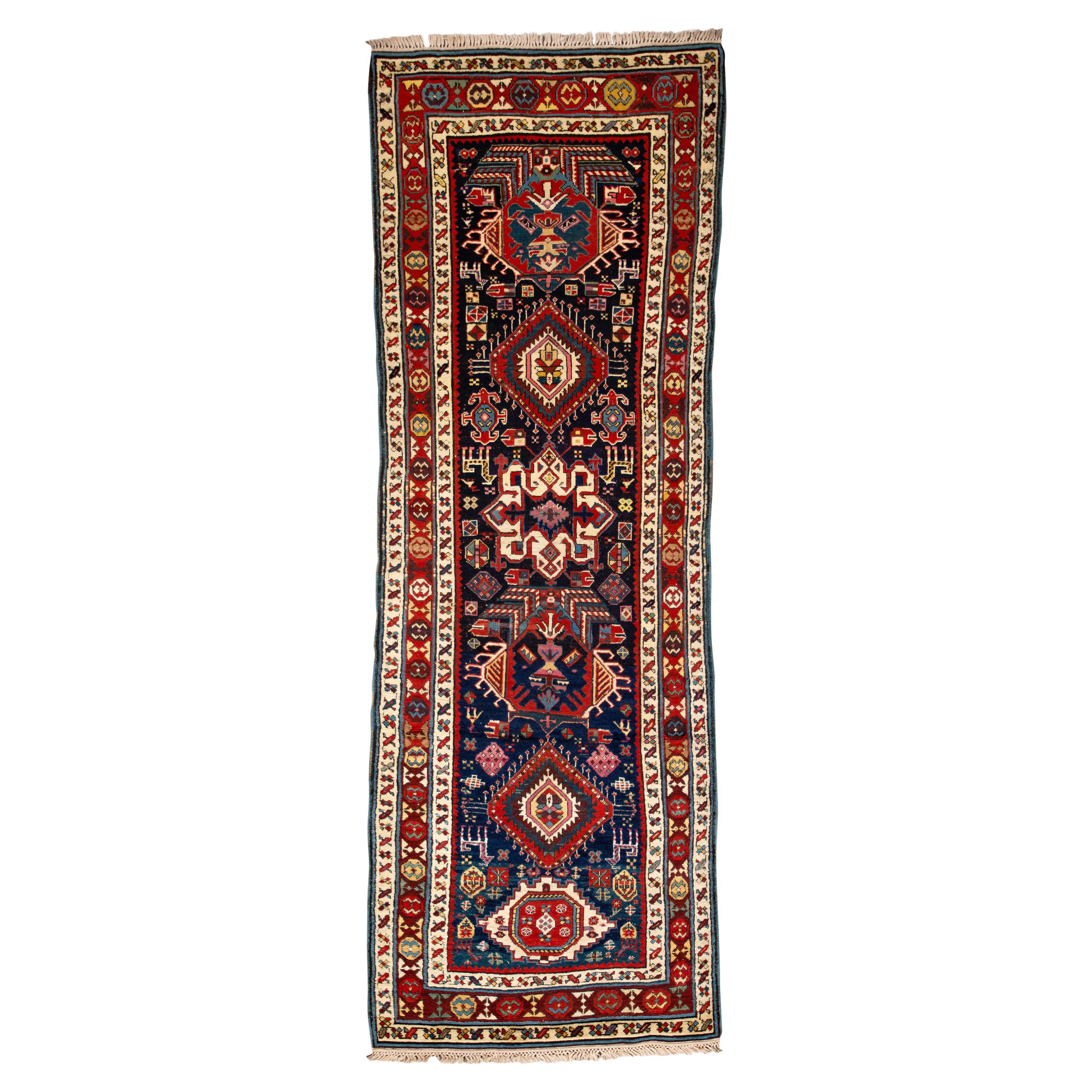Antique Persian Distressed Runner Rug For Sale at 1stDibs