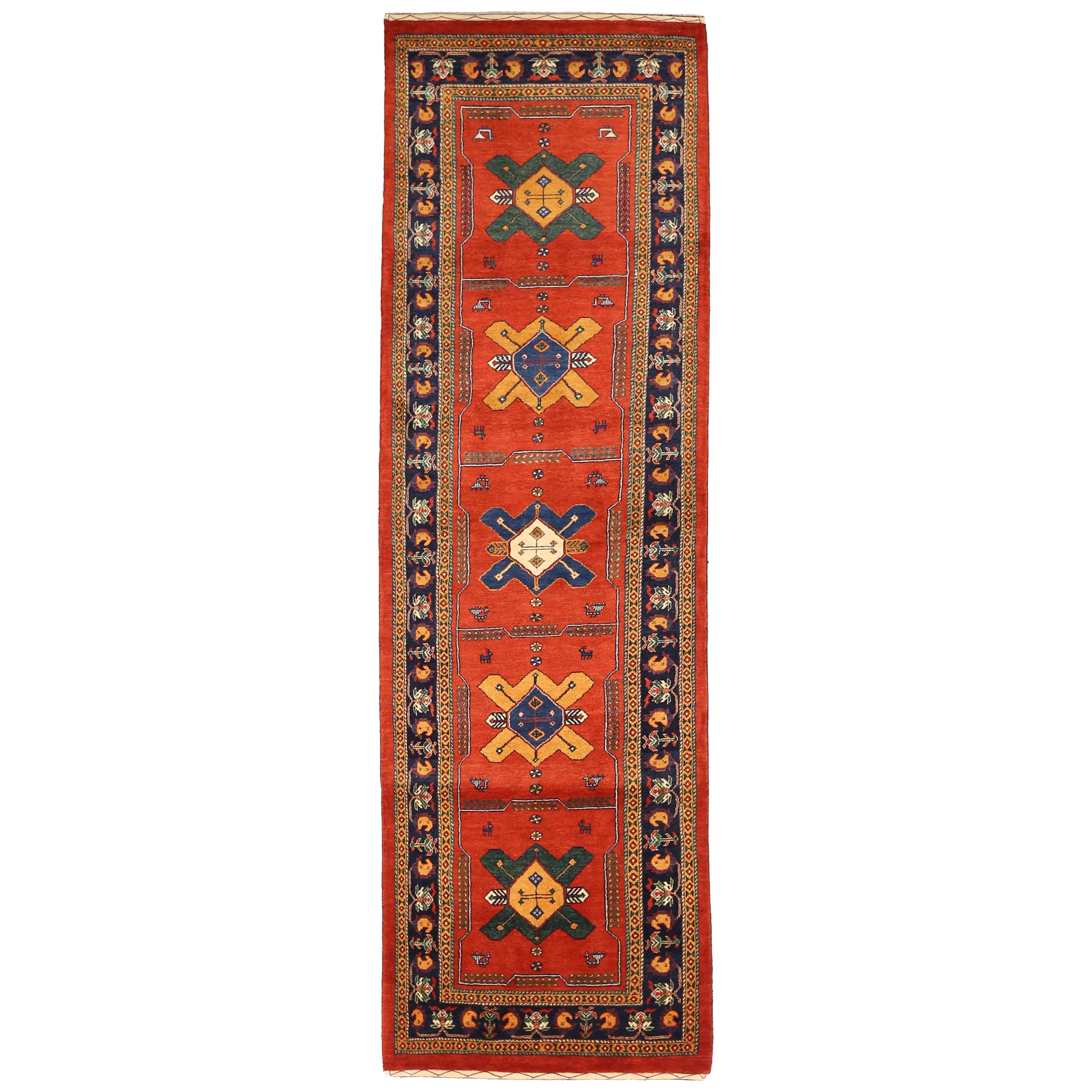 Antique Persian Runner Rug Gabbeh Design For Sale