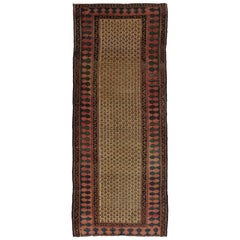 Antique Persian Runner Rug, Gold with All Over Floral Pattern - Rug 
Kilim