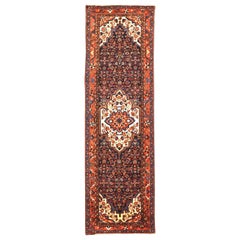 Vintage Persian Runner Rug Hamedan Design