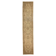 Tapis de couloir persan ancien à motifs Hamedan