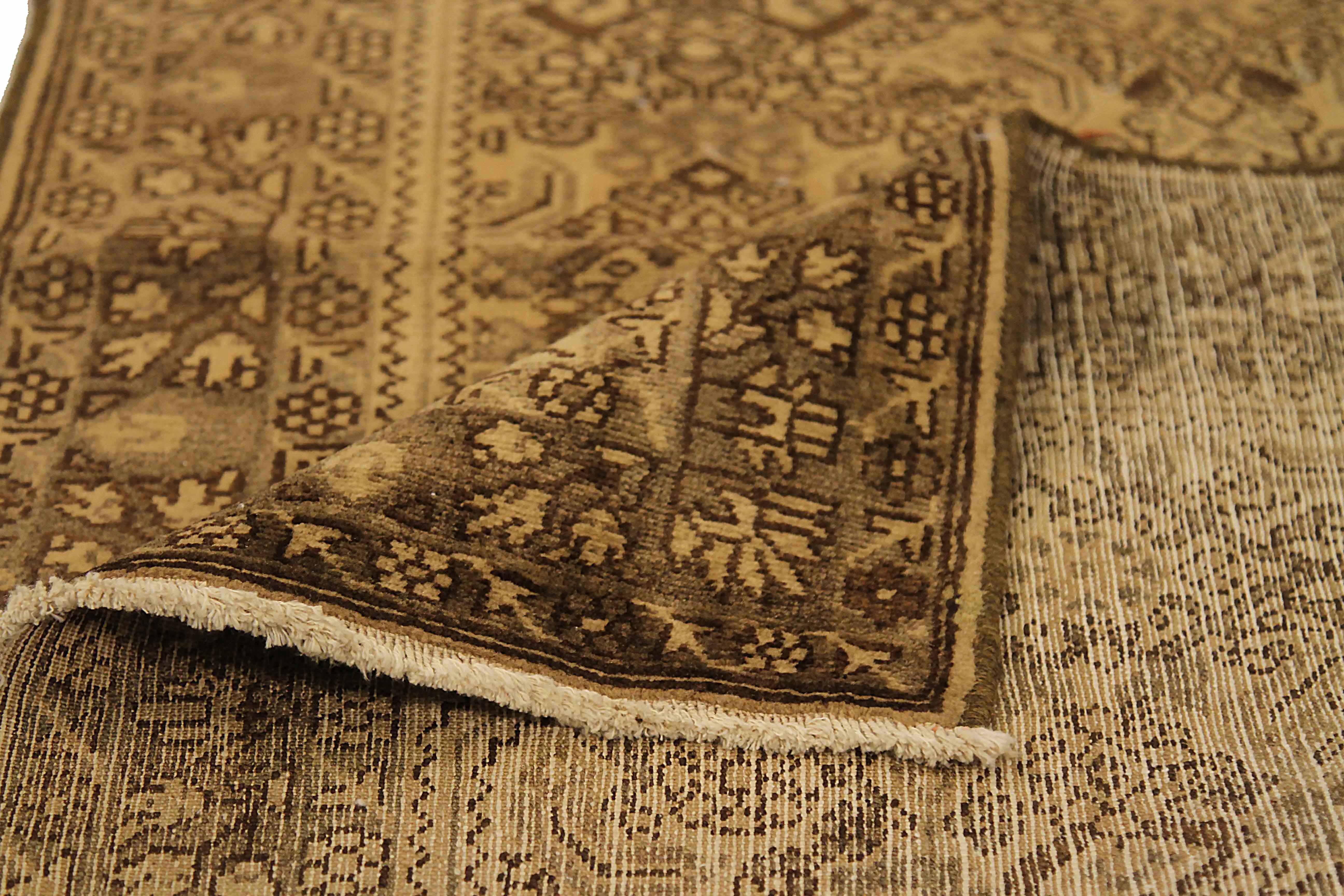 Hand-Woven Antique Persian Runner Rug Hamedan Design For Sale