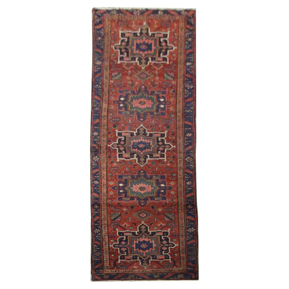 Vintage Runner Rug Handmade Carpet Geometric Ardebil tribal Stair ...