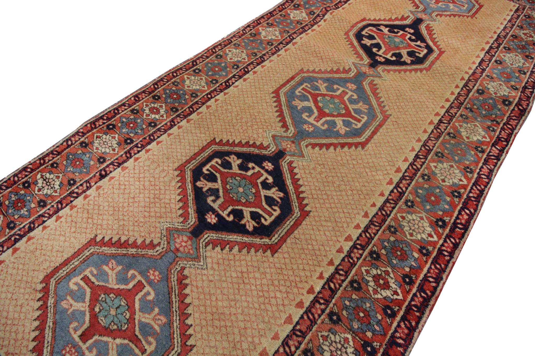 Persian Antique Runner Rug, Handmade Sarab Carpet Stair Runner Area Rug For Sale